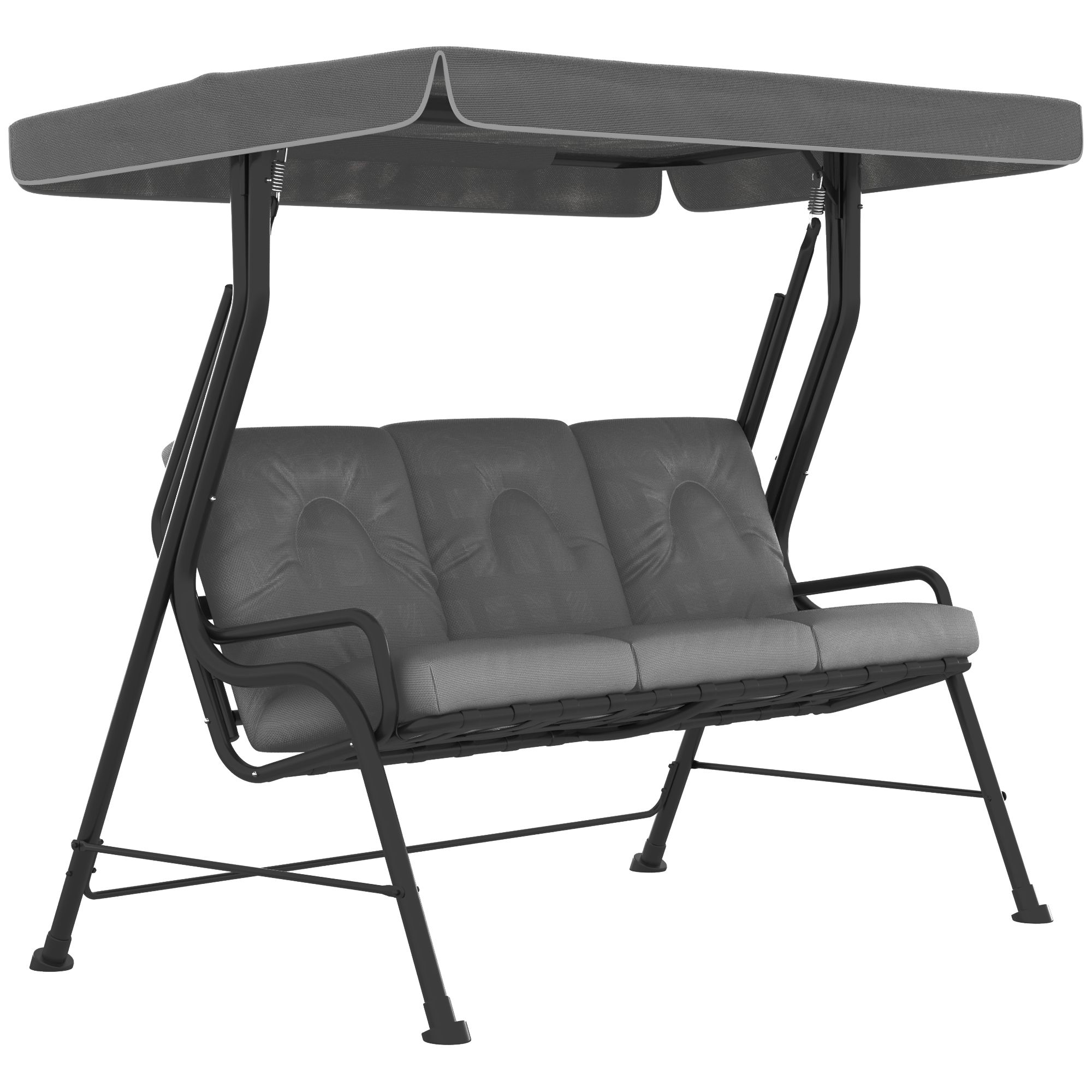VALIVO Fabric Garden Swing Chair - Light Grey - Life Essentials