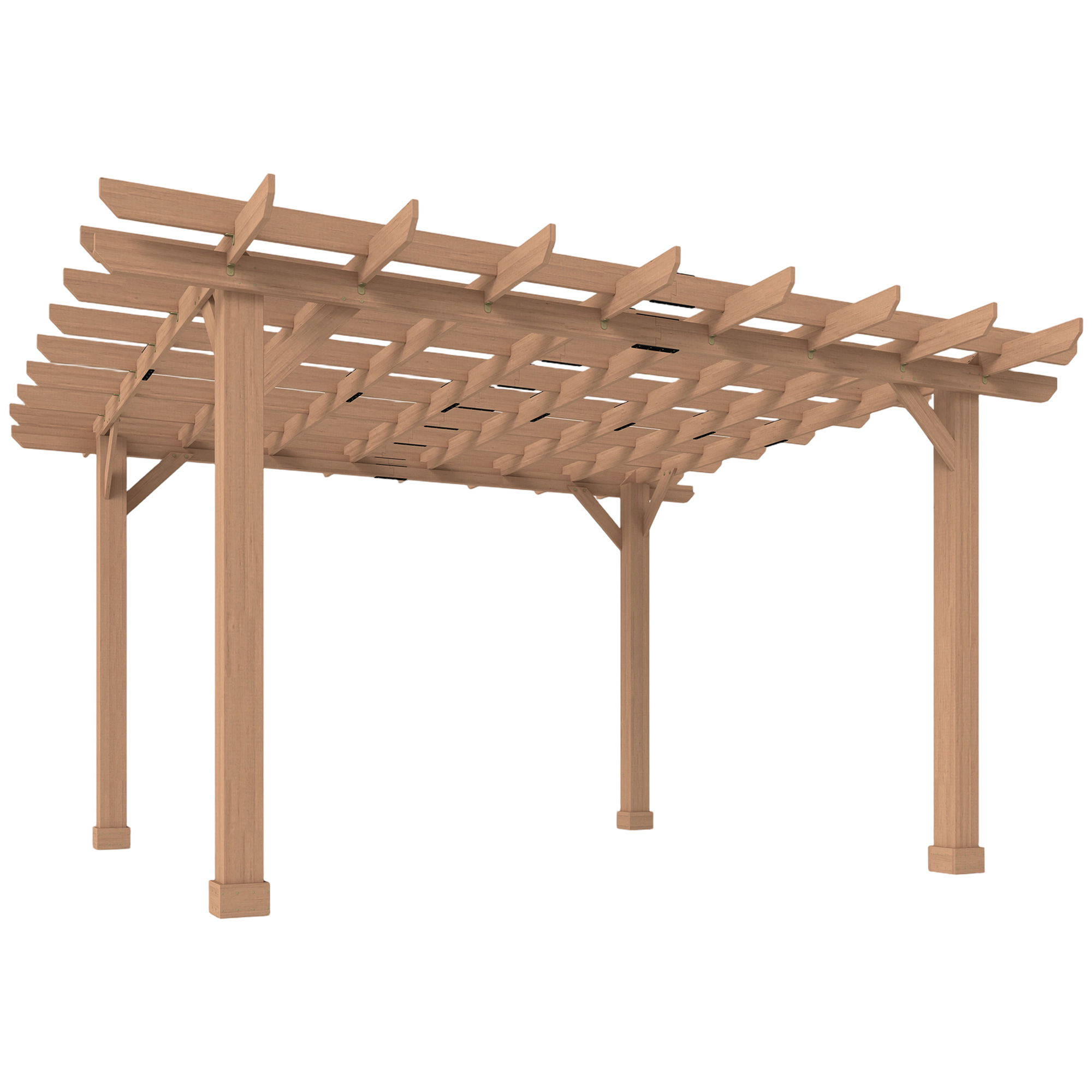 VORENA Wooden Wooden Pergola - Medium Wood - Life Essentials