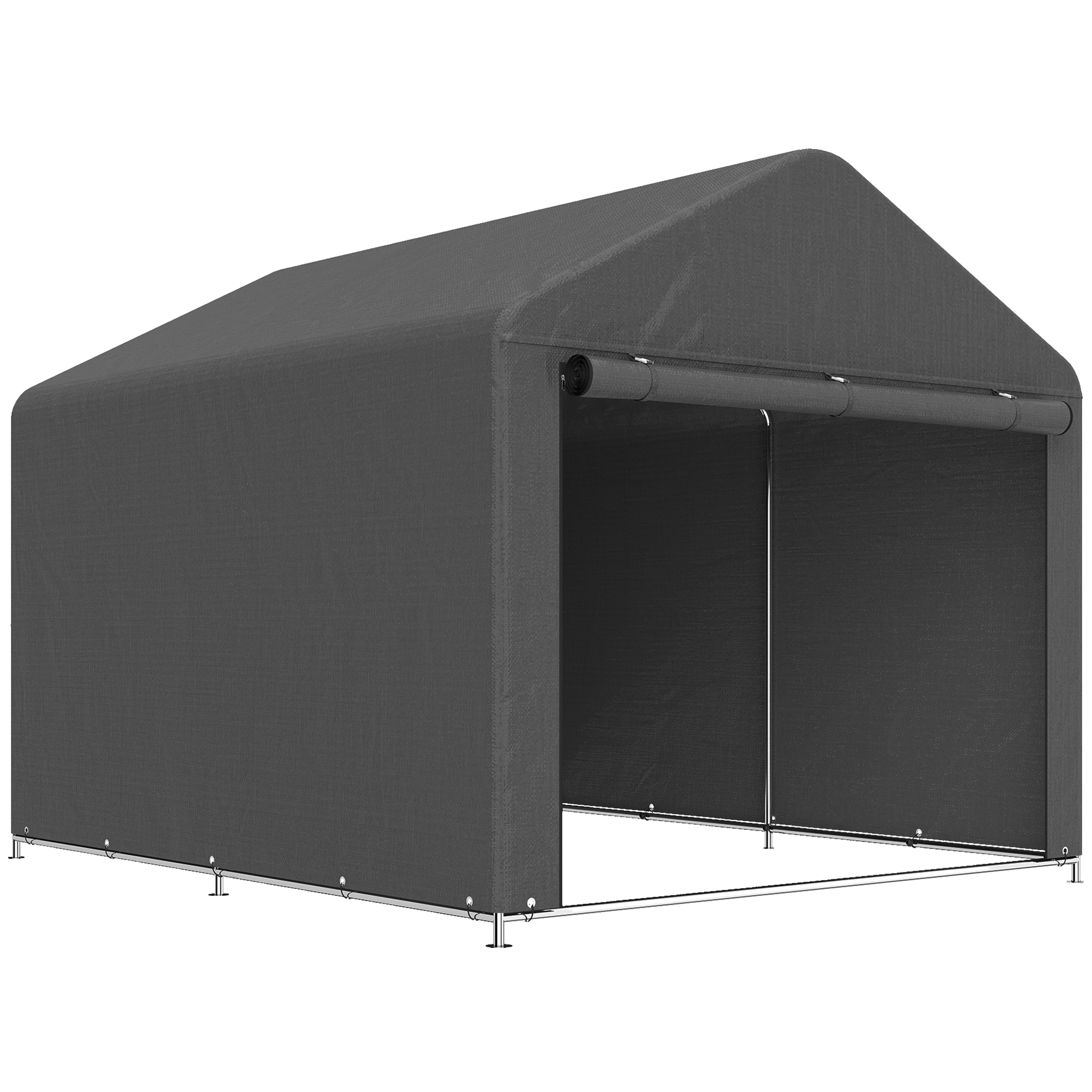 MERGLO PE Garden Storage Tent - Dark Grey - Life Essentials