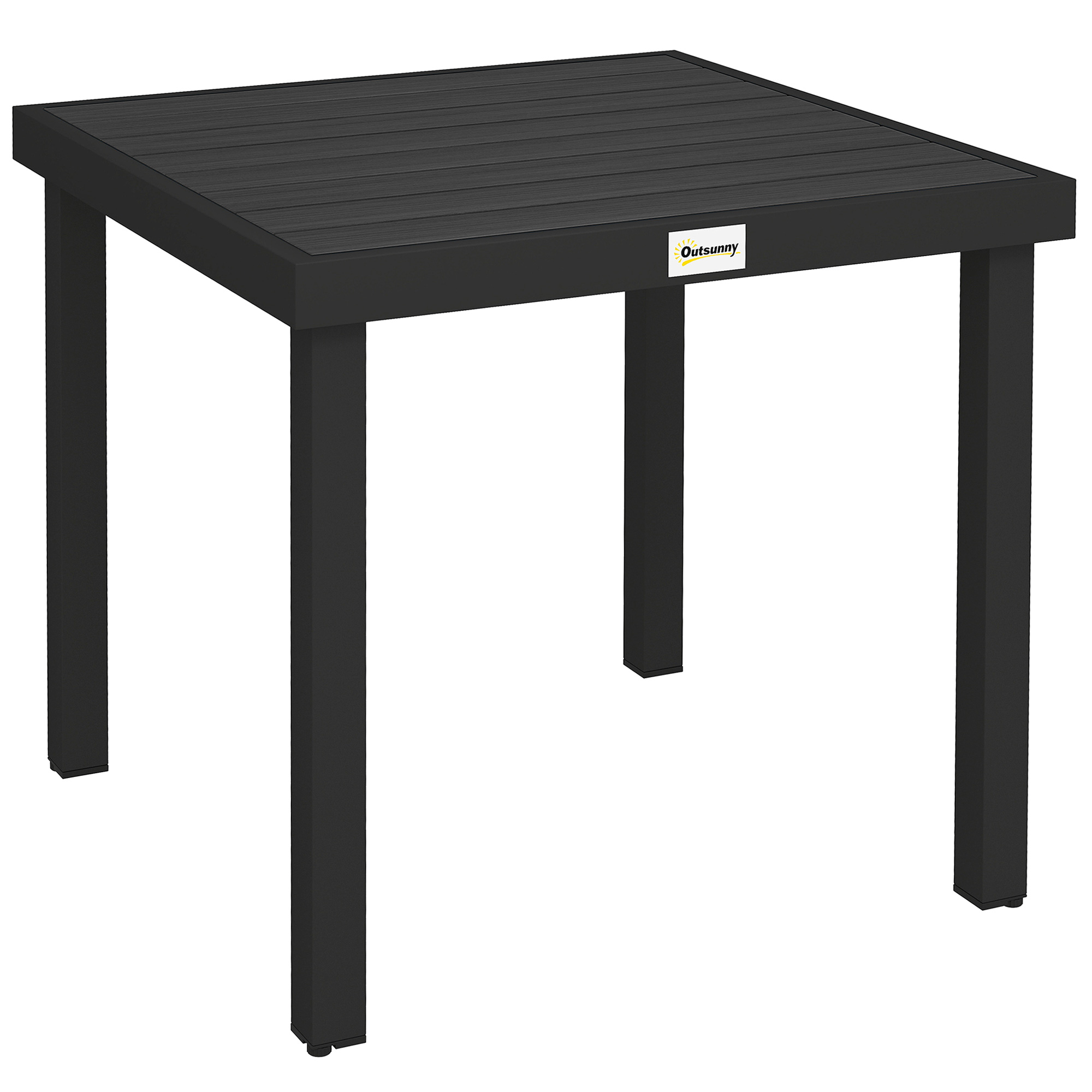 ELVENA WPC Garden Dining Table - Black - Life Essentials