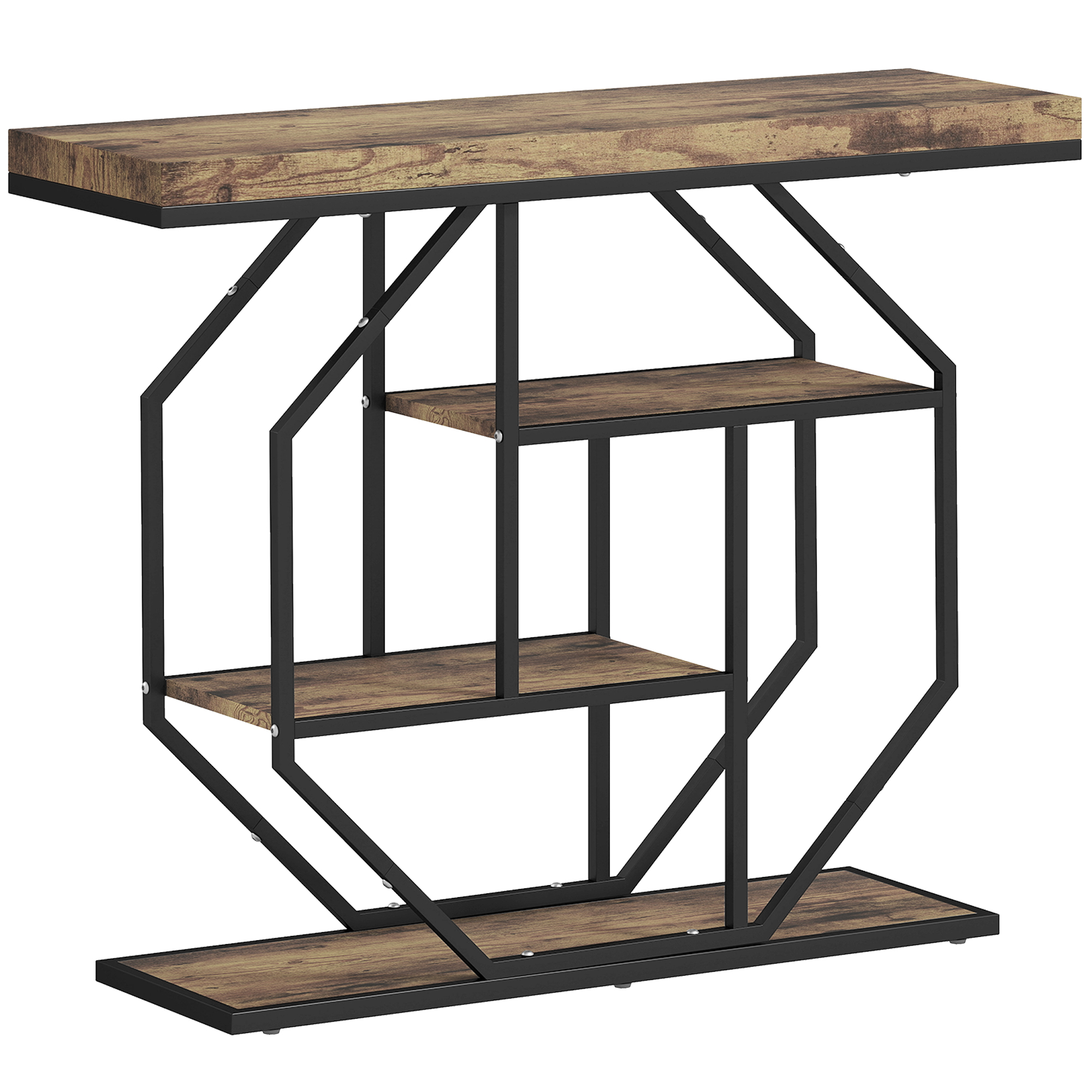 LUXORE Wooden Console Table - Brown - Life Essentials