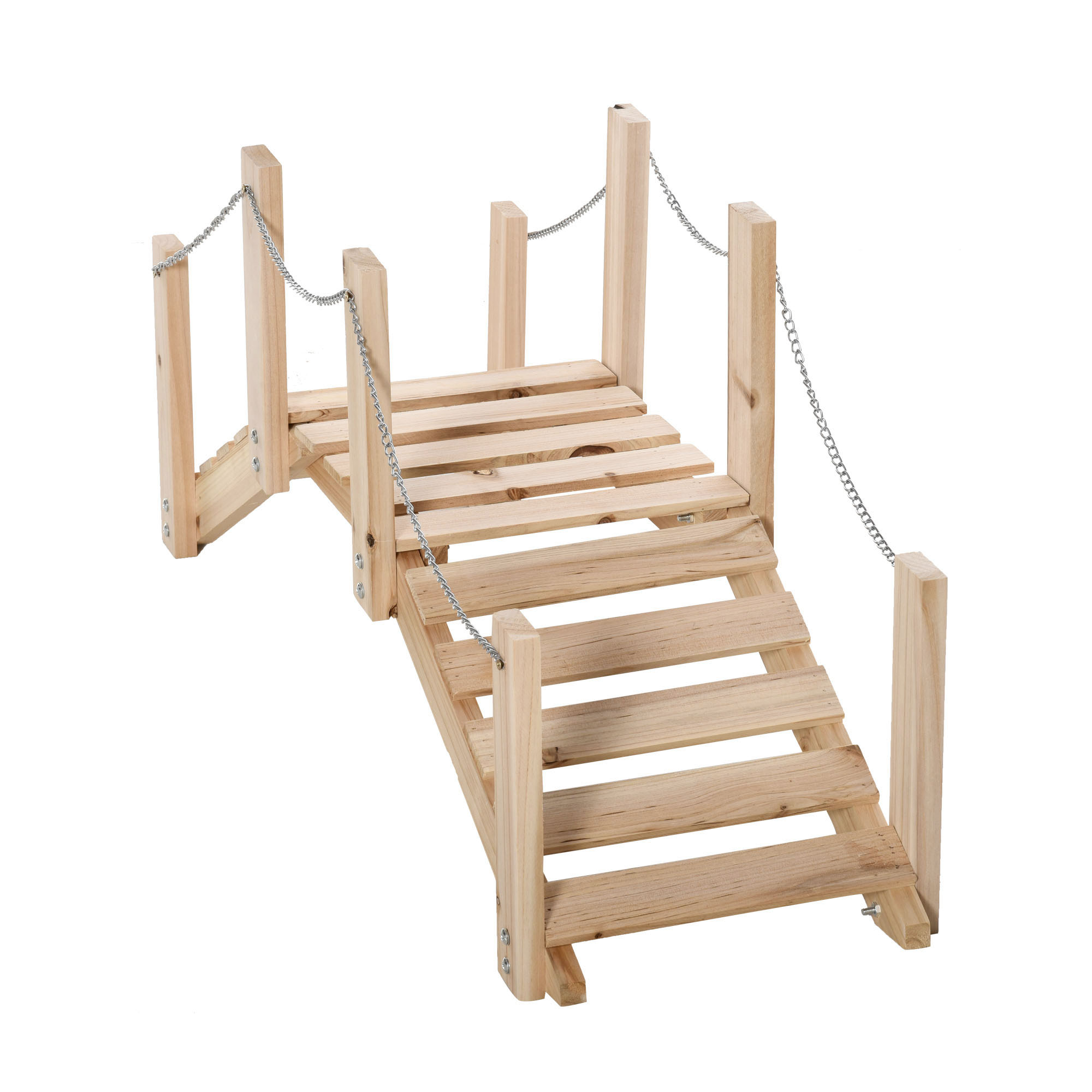 BELORA Wooden Wooden Garden Bridge - Light Wood - Life Essentials