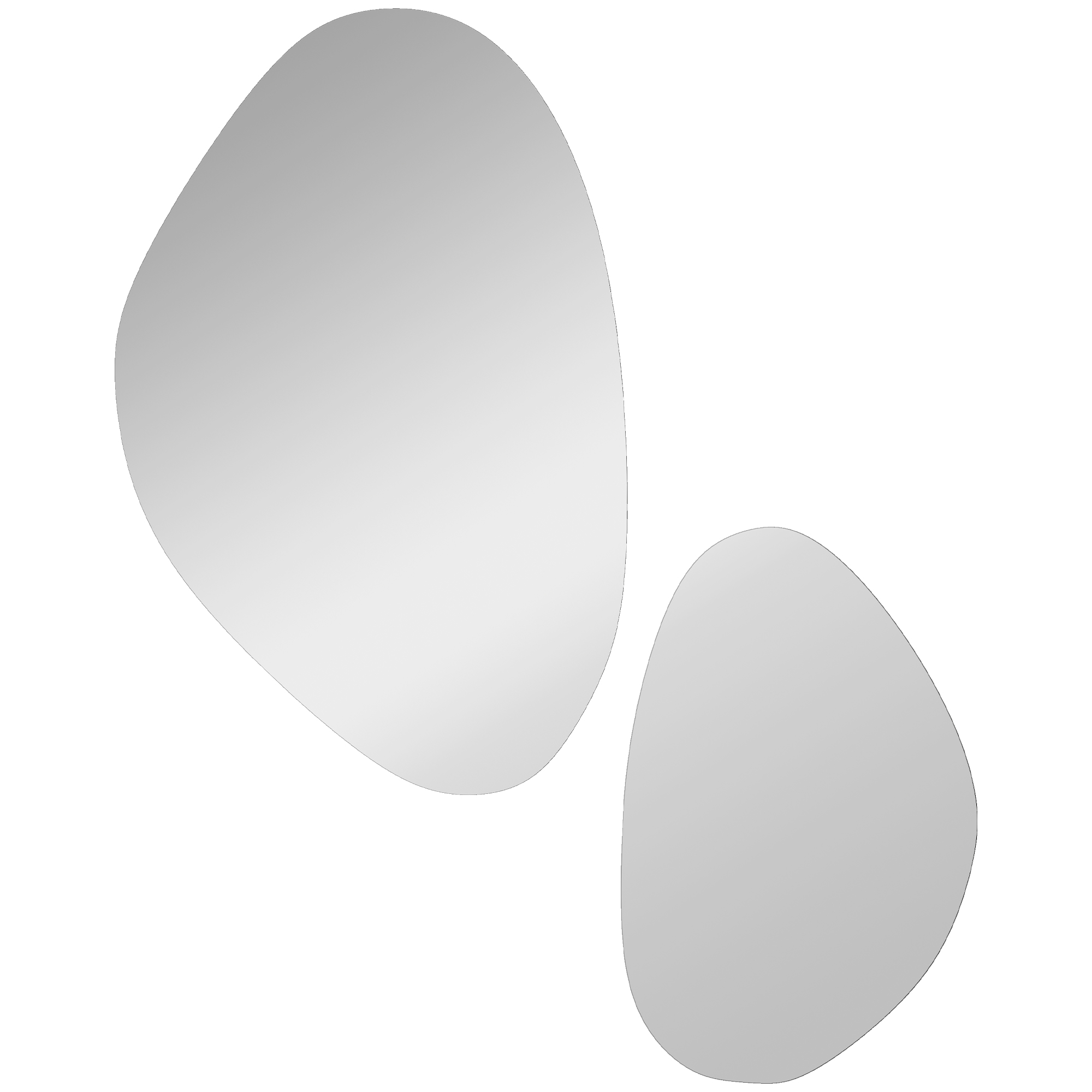 NOVVIA Metal Pebble Wall Mirror Set - Black - Life Essentials