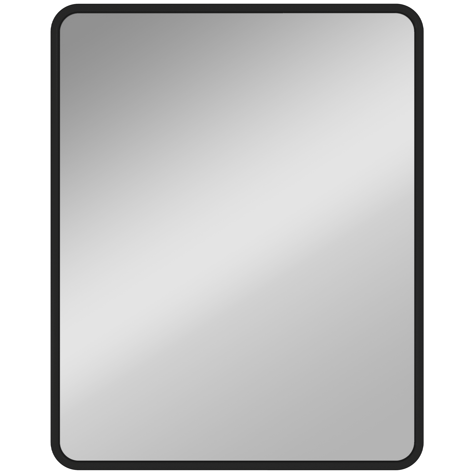 NOVEOS Metal Rectangular Wall Mirror - Black - Life Essentials
