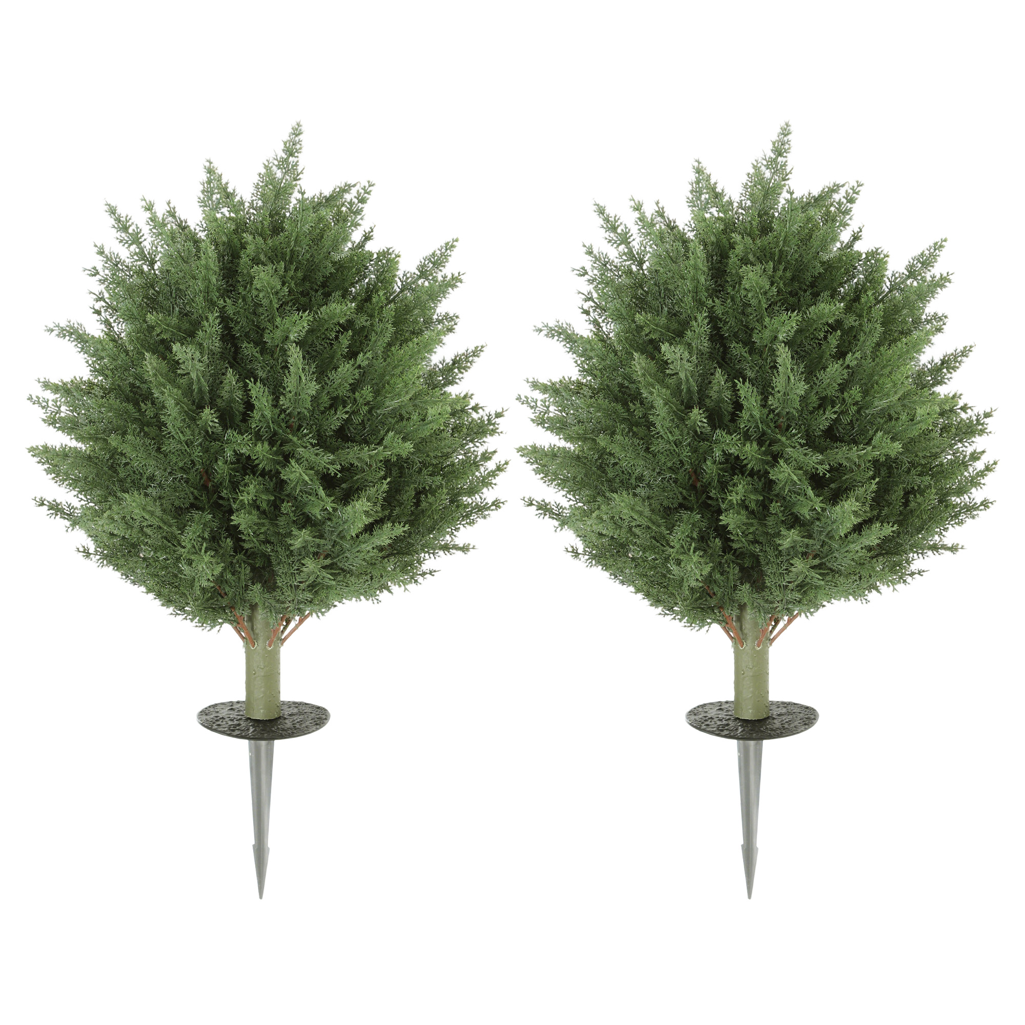 NOVIX PE Artificial Cypress Tree Set - Green - Life Essentials