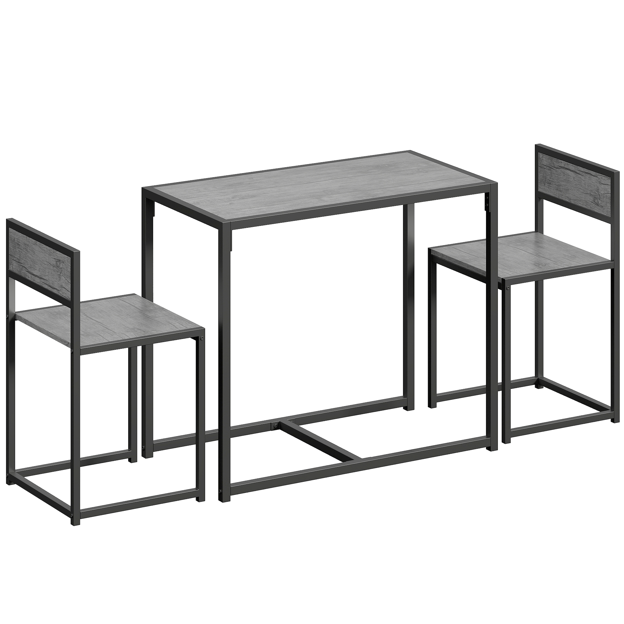 ORIIGN Wooden Table and Stool Set - Grey - Life Essentials