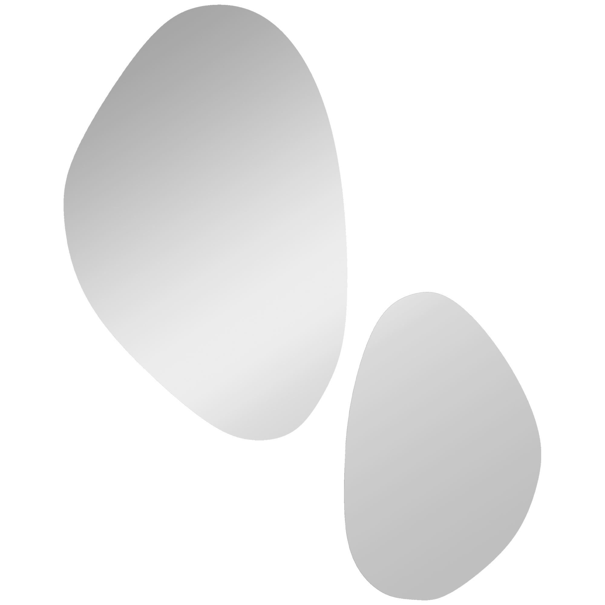 NOVVIA Metal Pebble Wall Mirror Set - Grey - Life Essentials
