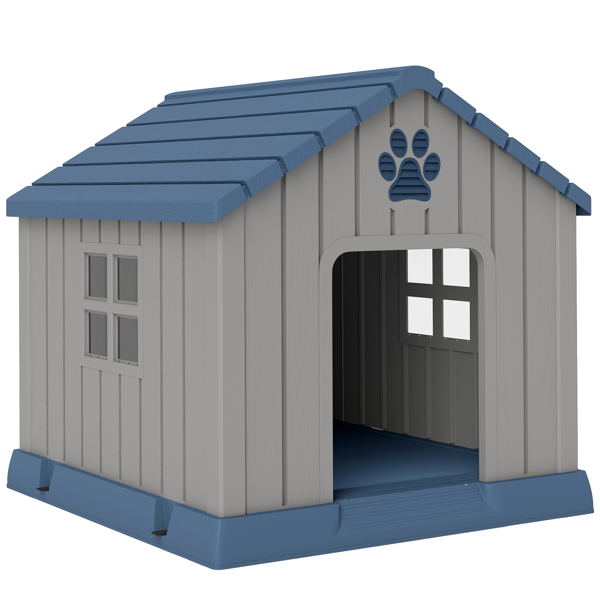 NOION Plastic Plastic Dog Kennel - Grey - Life Essentials