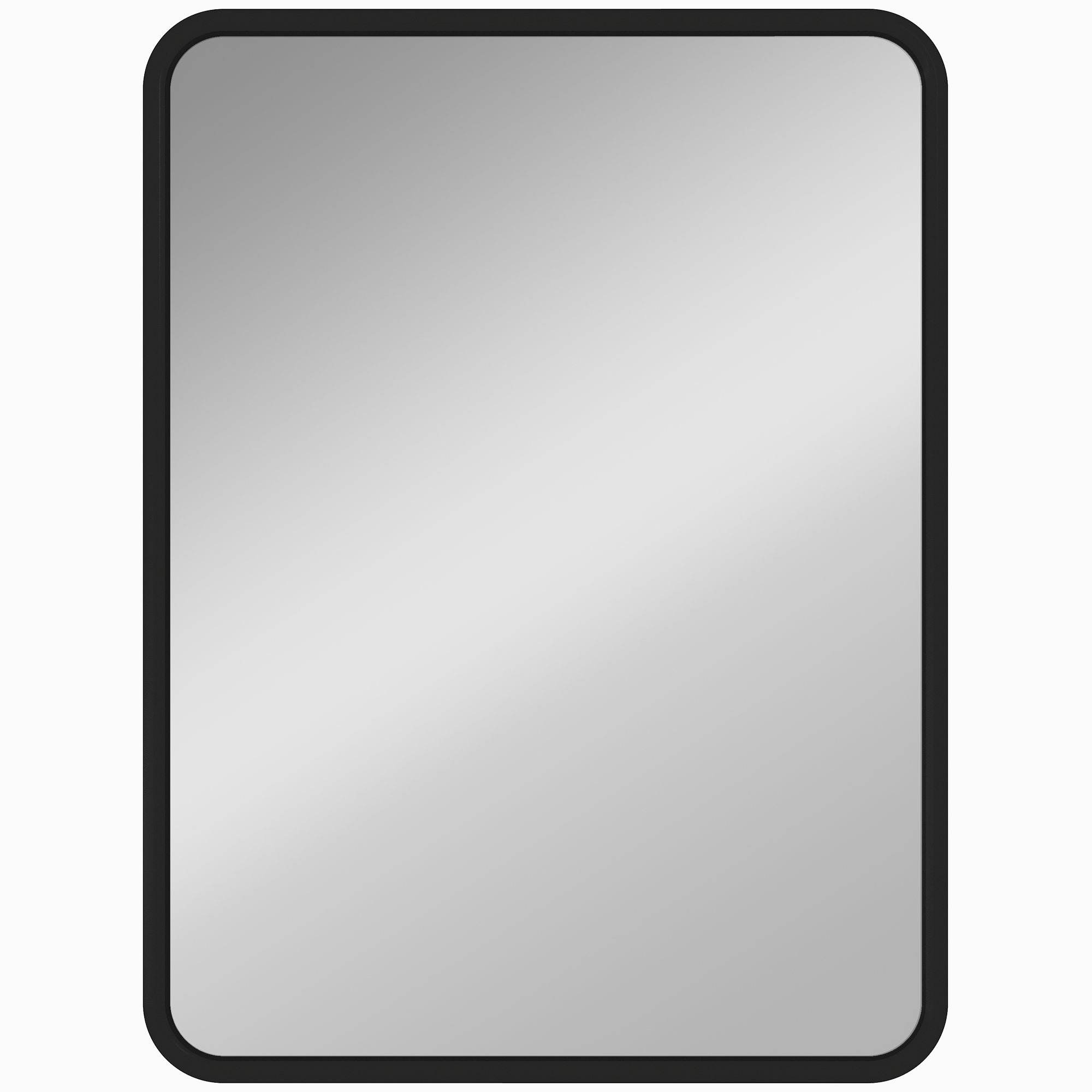 NOVAUX Metal Rectangular Wall Mirror - Black - Life Essentials