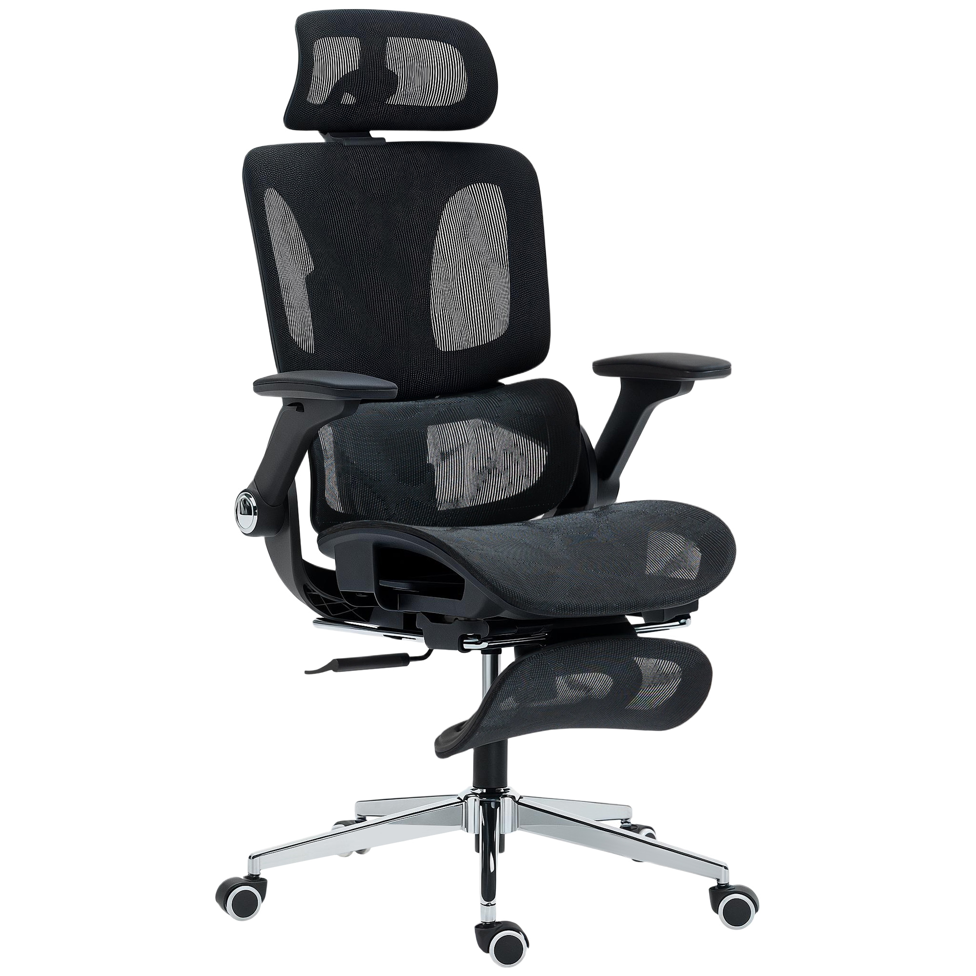 SOLALT PU Leather Ergonomic Office Chair - Black - Life Essentials
