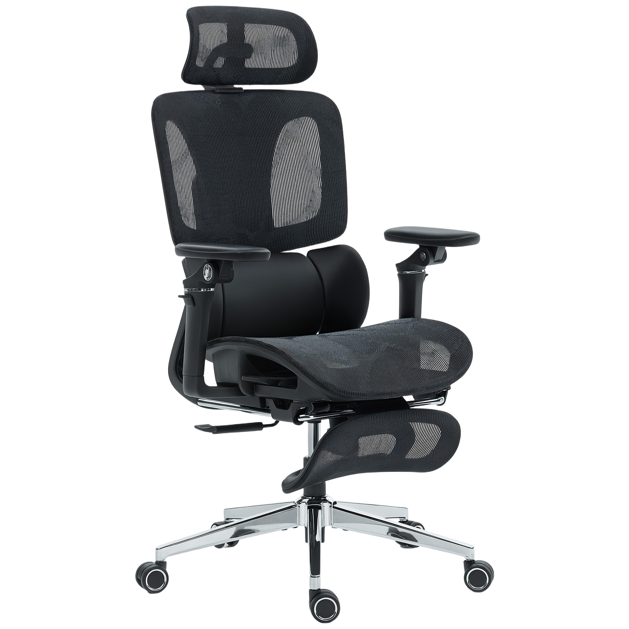 PRESTLUM Nylon Ergonomic Office Chair - Black - Life Essentials