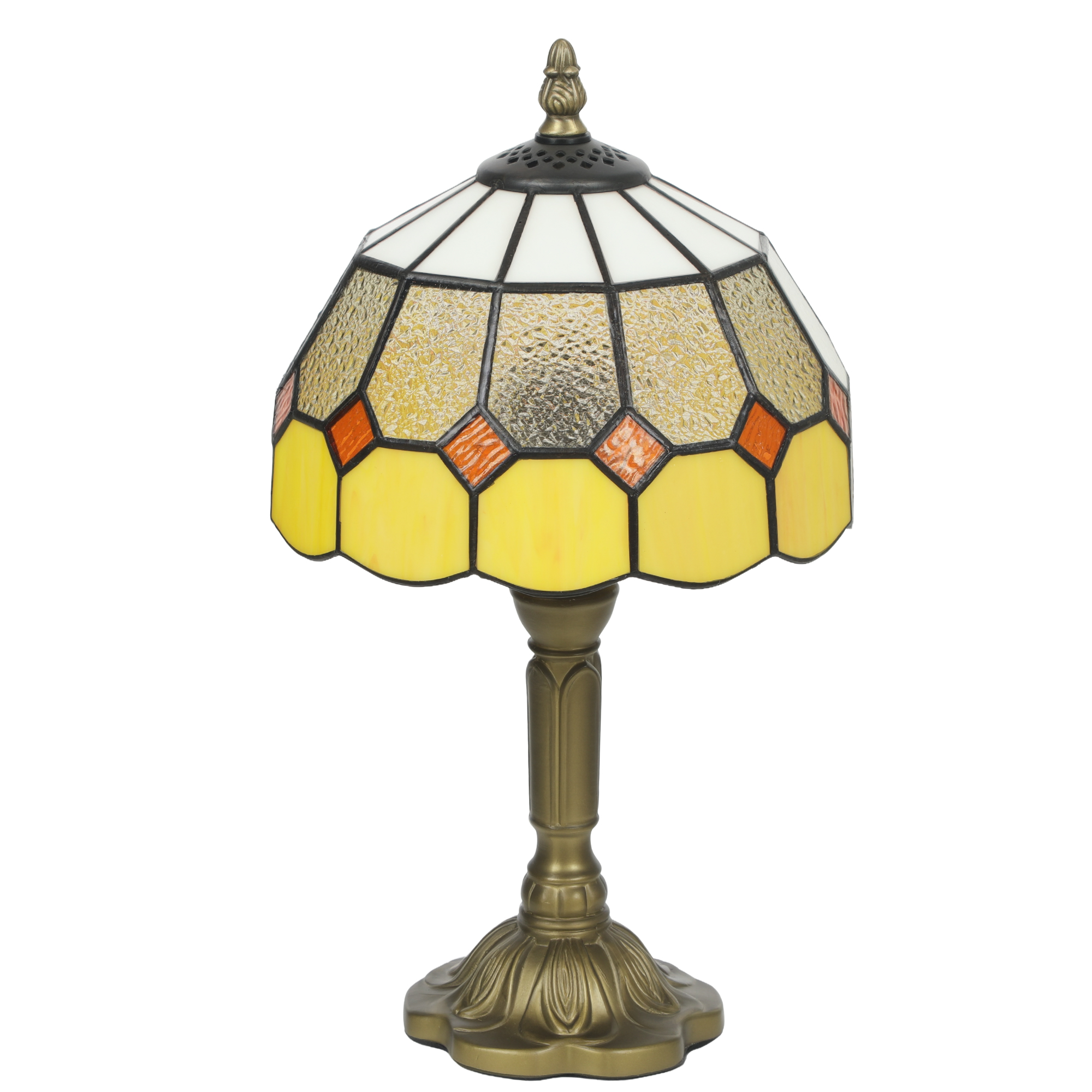 VERGLO Metal Glass Table Lamp - Orange - Life Essentials