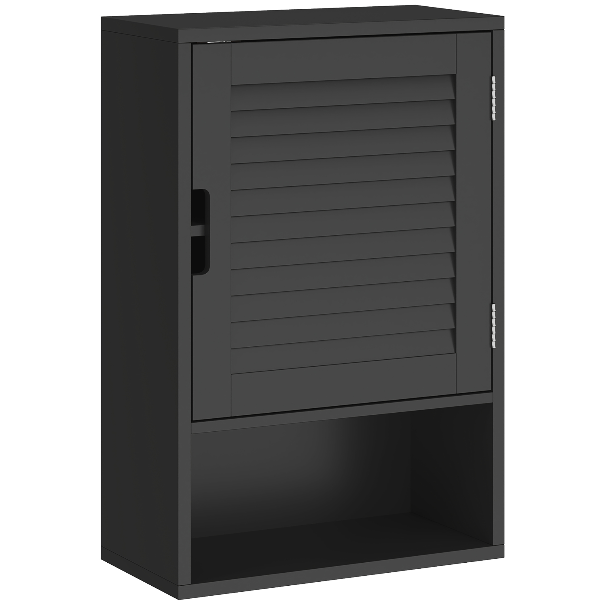 LUXIX Wooden Wall Mounted Bathroom Cabinet - Black - Life Essentials
