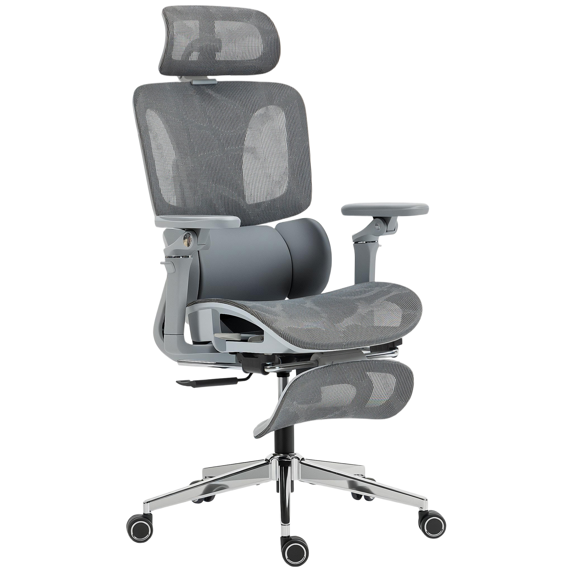 PRESTLUM Nylon Ergonomic Office Chair - Grey - Life Essentials