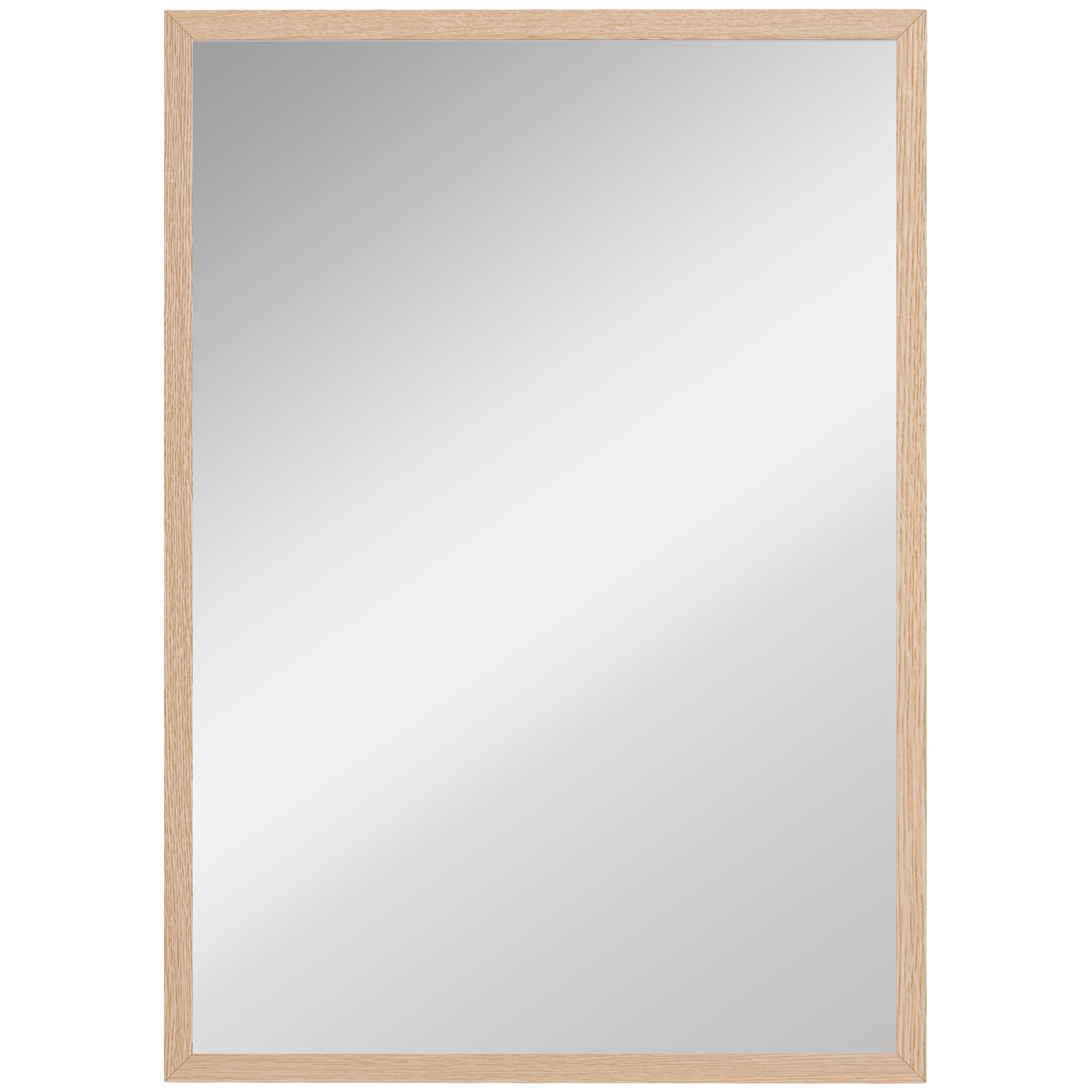 VELORA Glass Bathroom Wall Mirror - Light Wood - Life Essentials