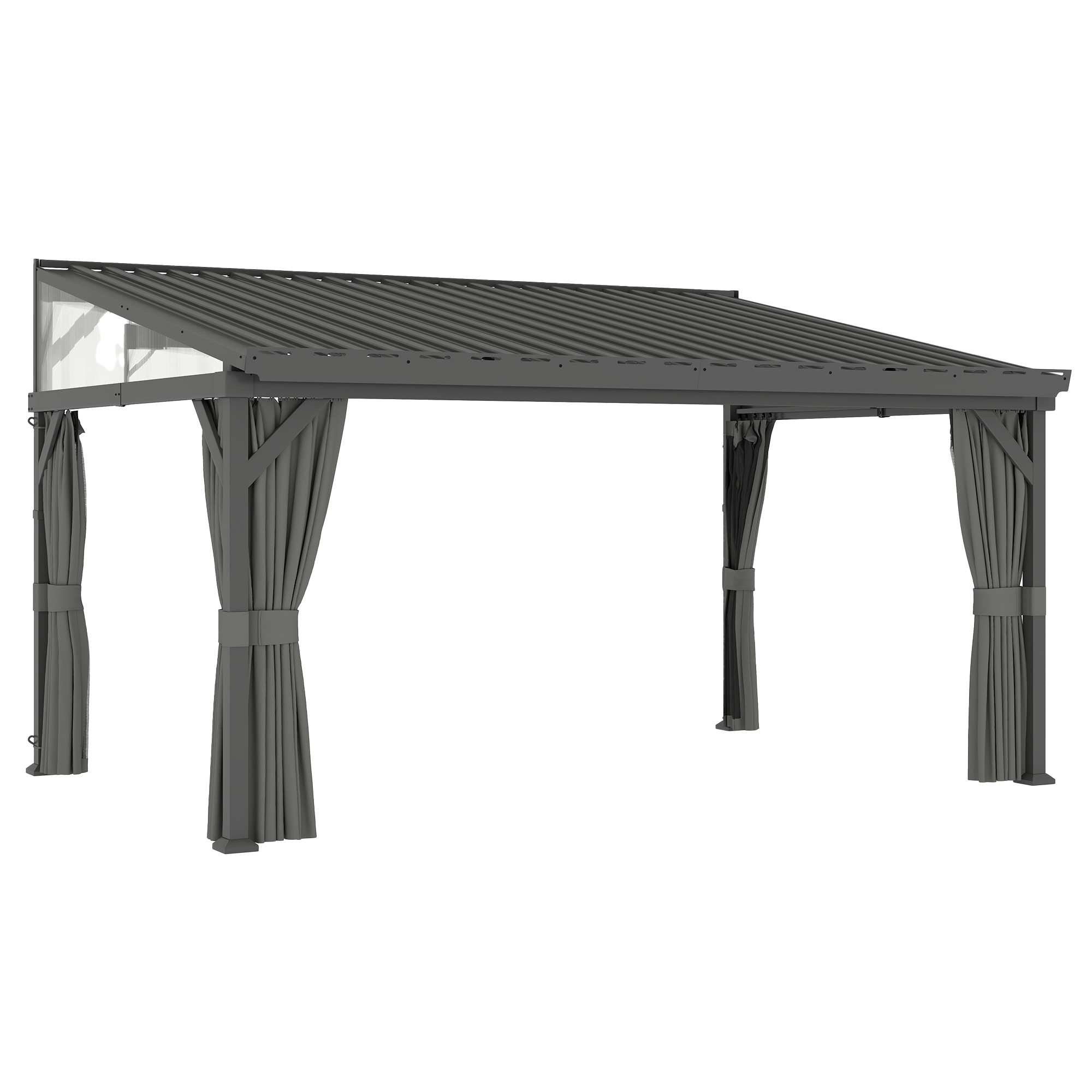 VORELI Nylon Metal Pergola - Dark Grey - Life Essentials