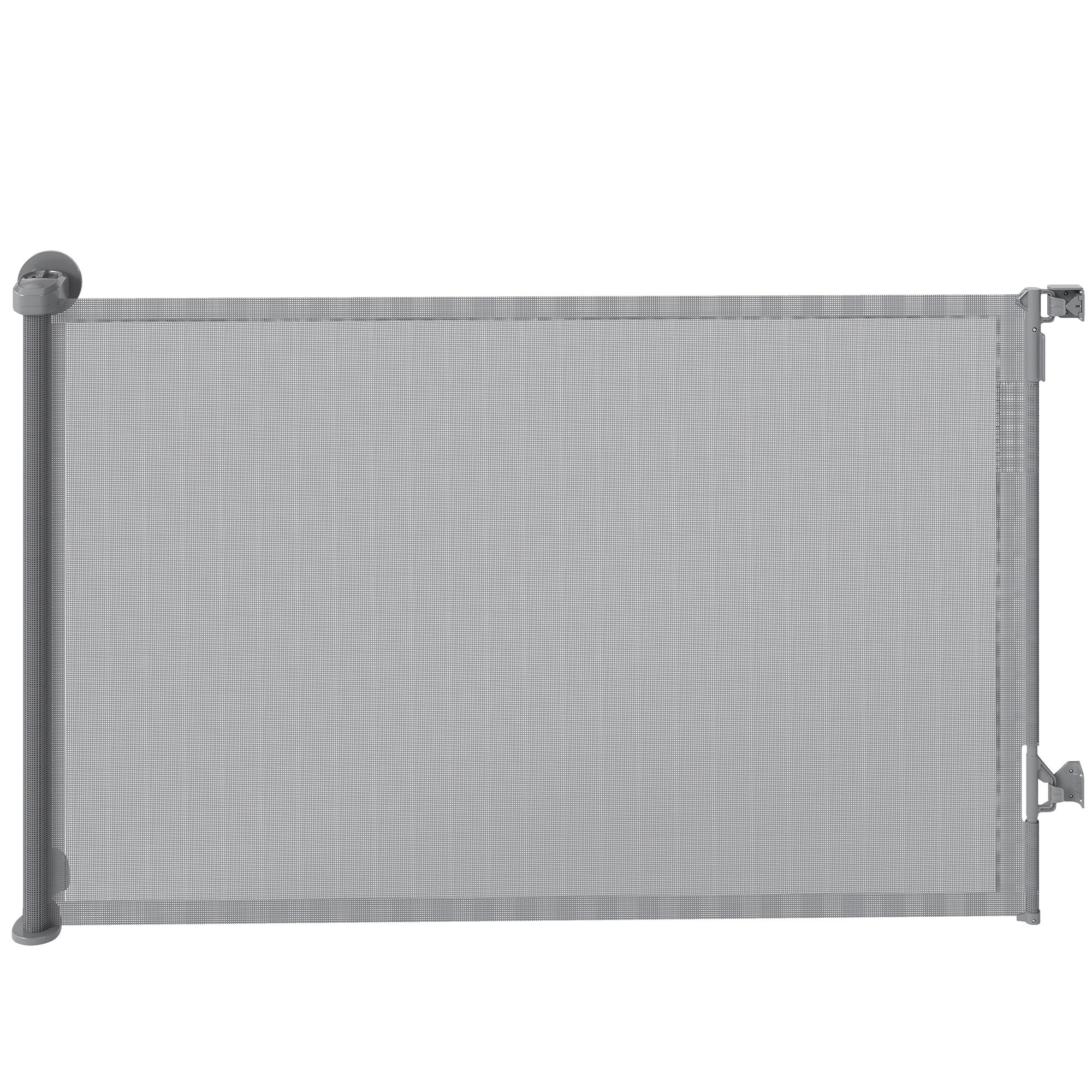 Faicour Grey Aluminium Retractable Dog Gate - 9cm - Life Essentials