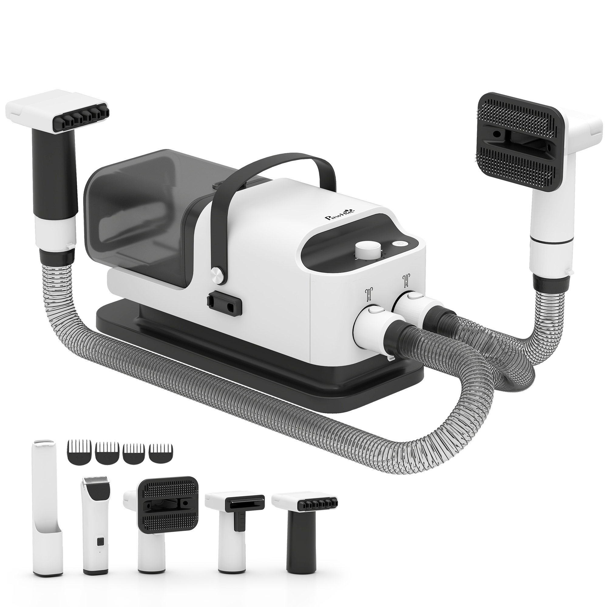 Ashier White Metal Dog Grooming Vacuum & Dryer Unit - 17.5cm - Life Essentials