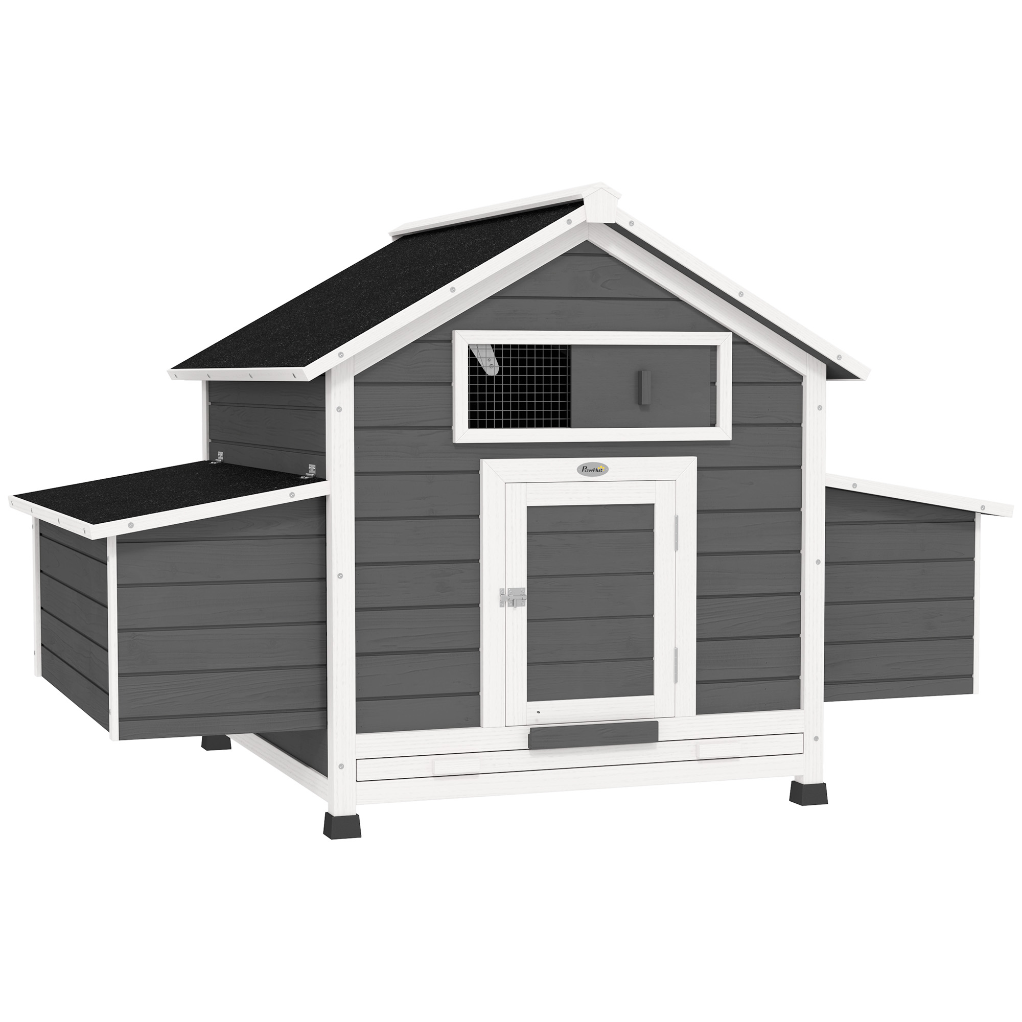 Kenlyne Grey Fir Wood Chicken Coop - 100cm - Life Essentials