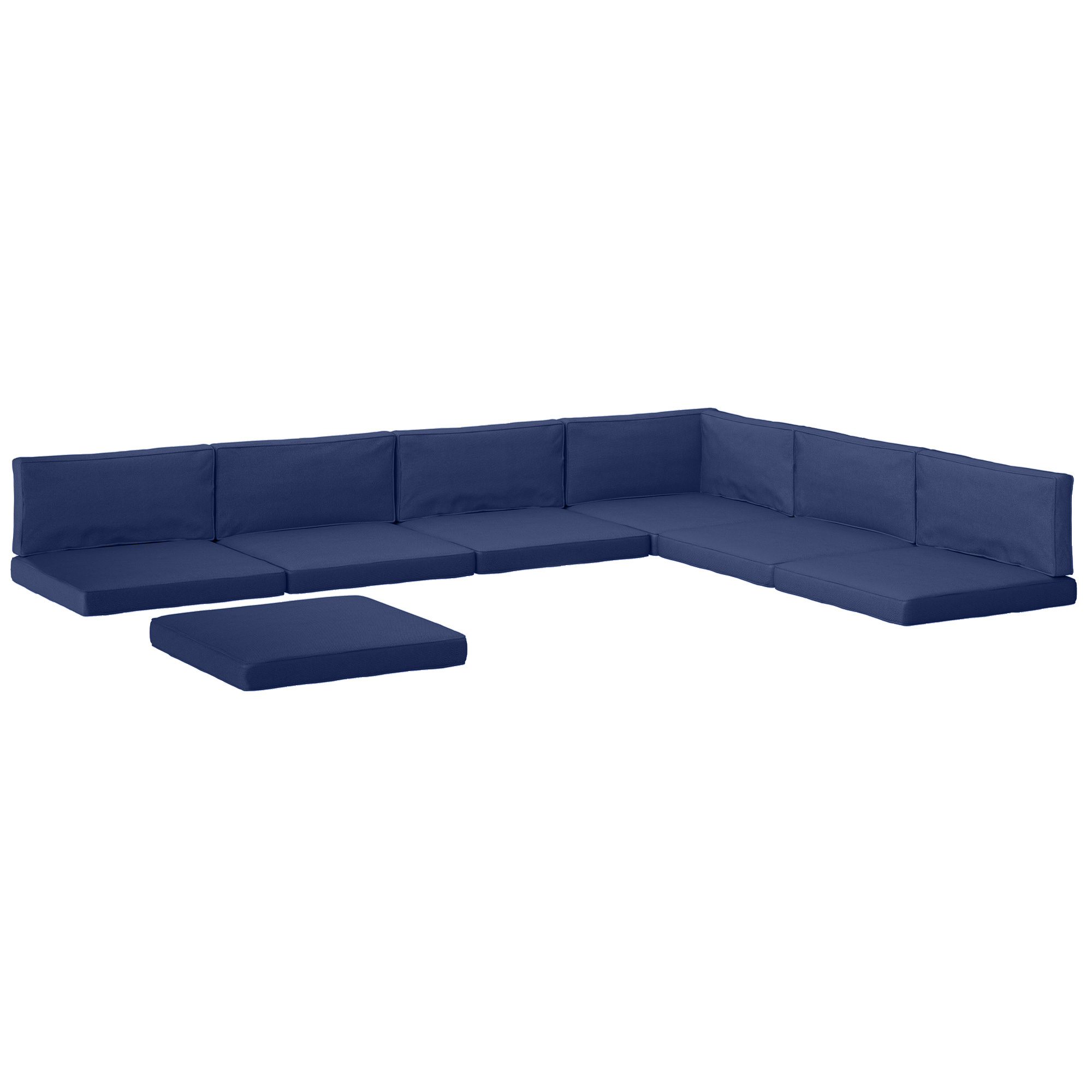 ELDBY Dark Blue Polyester 14 piece Dining Set Cushions - 65cm - Life Essentials