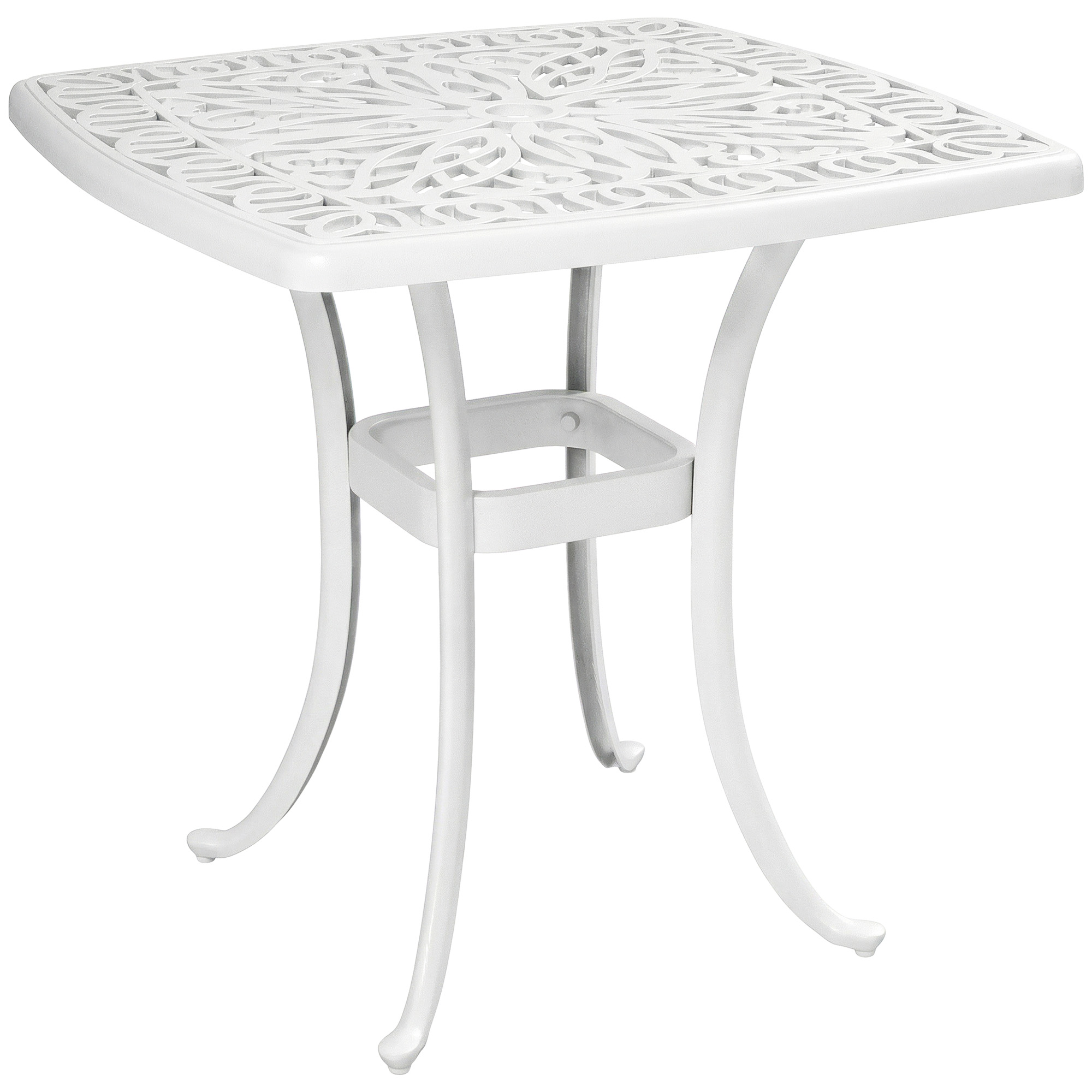 Luxridg White Aluminium Side Table - 54cm - Life Essentials