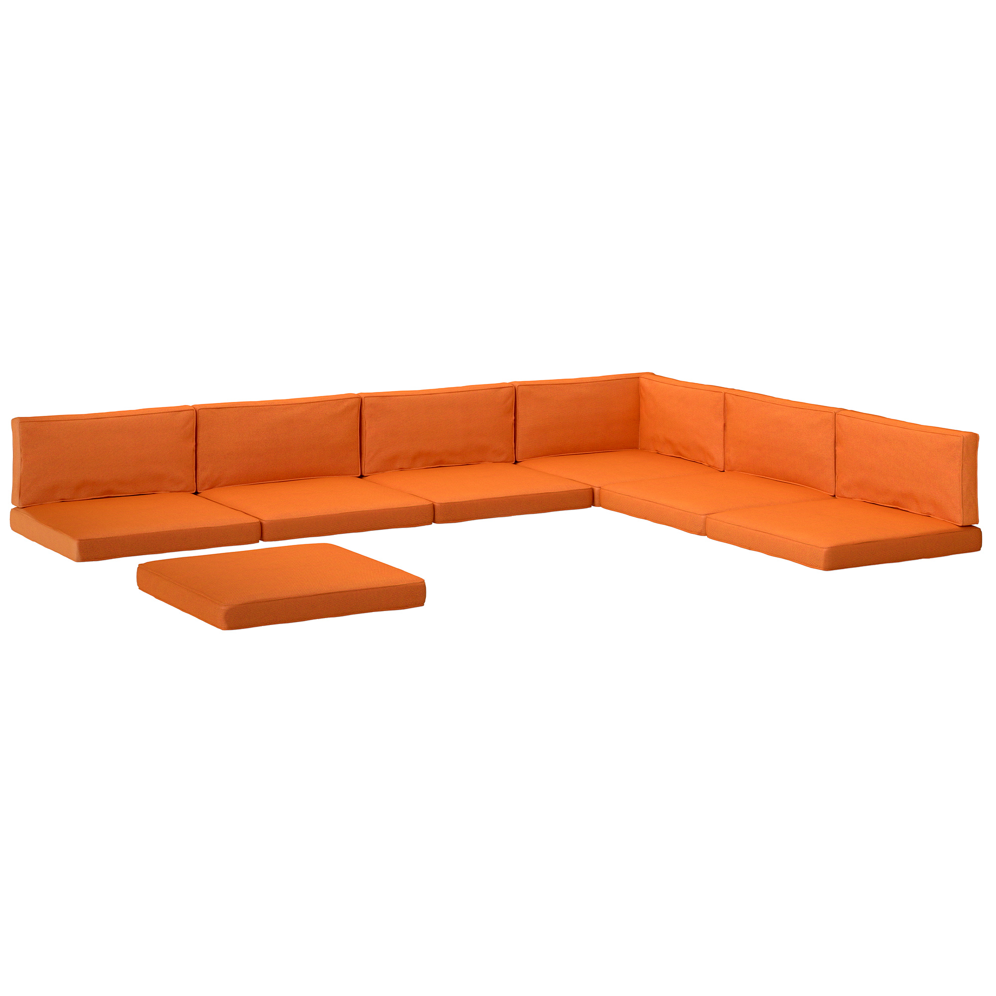 ELDBY Orange Polyester 14 piece Dining Set Cushions - 65cm - Life Essentials