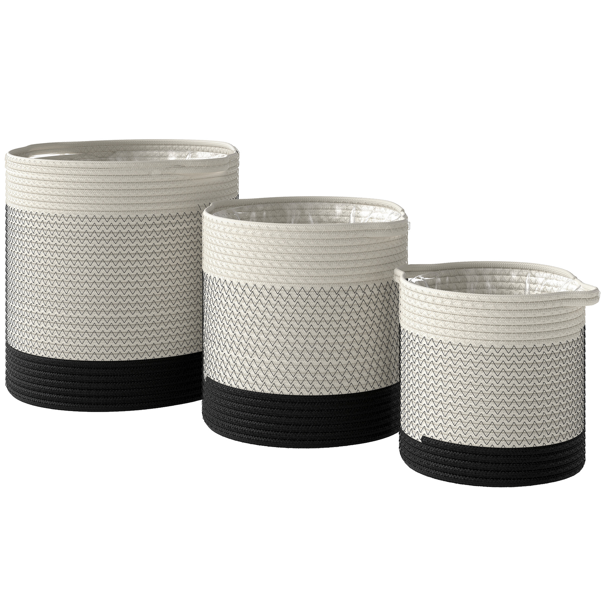 Brimoor White Cotton Planter Set of 3 - 30cm - Life Essentials