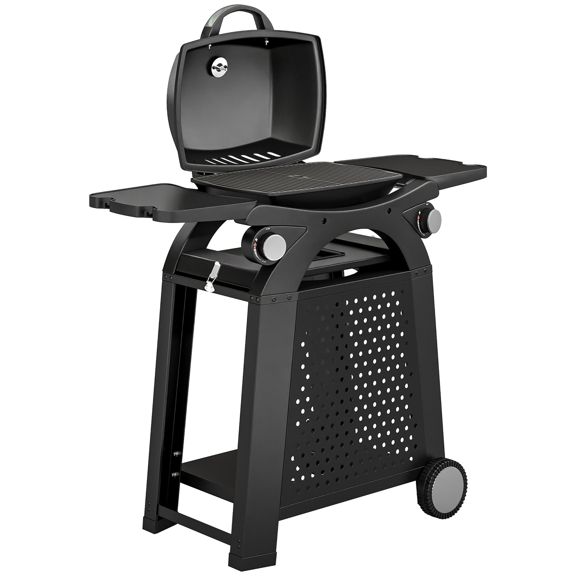 Wexion Black Stainless Steel Barbecue Grill with Cast Iron Grates - 102cm - Life Essentials