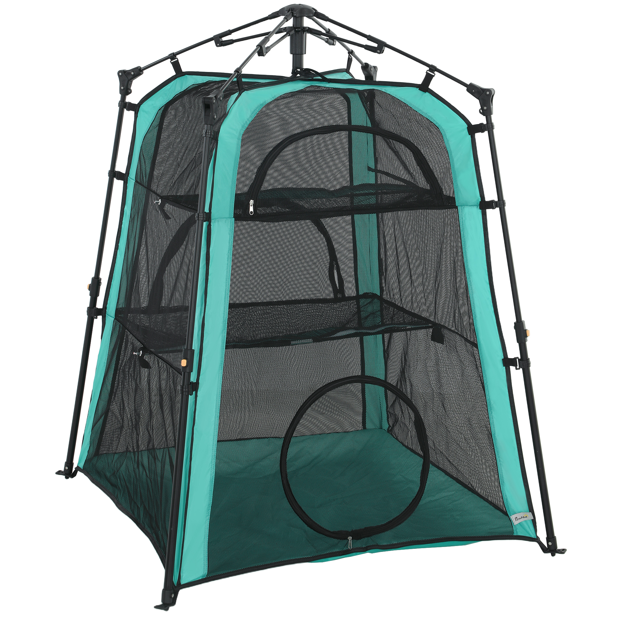Kenen Black Polyester 3 Tier Cat House Camping Tent - 107cm - Life Essentials