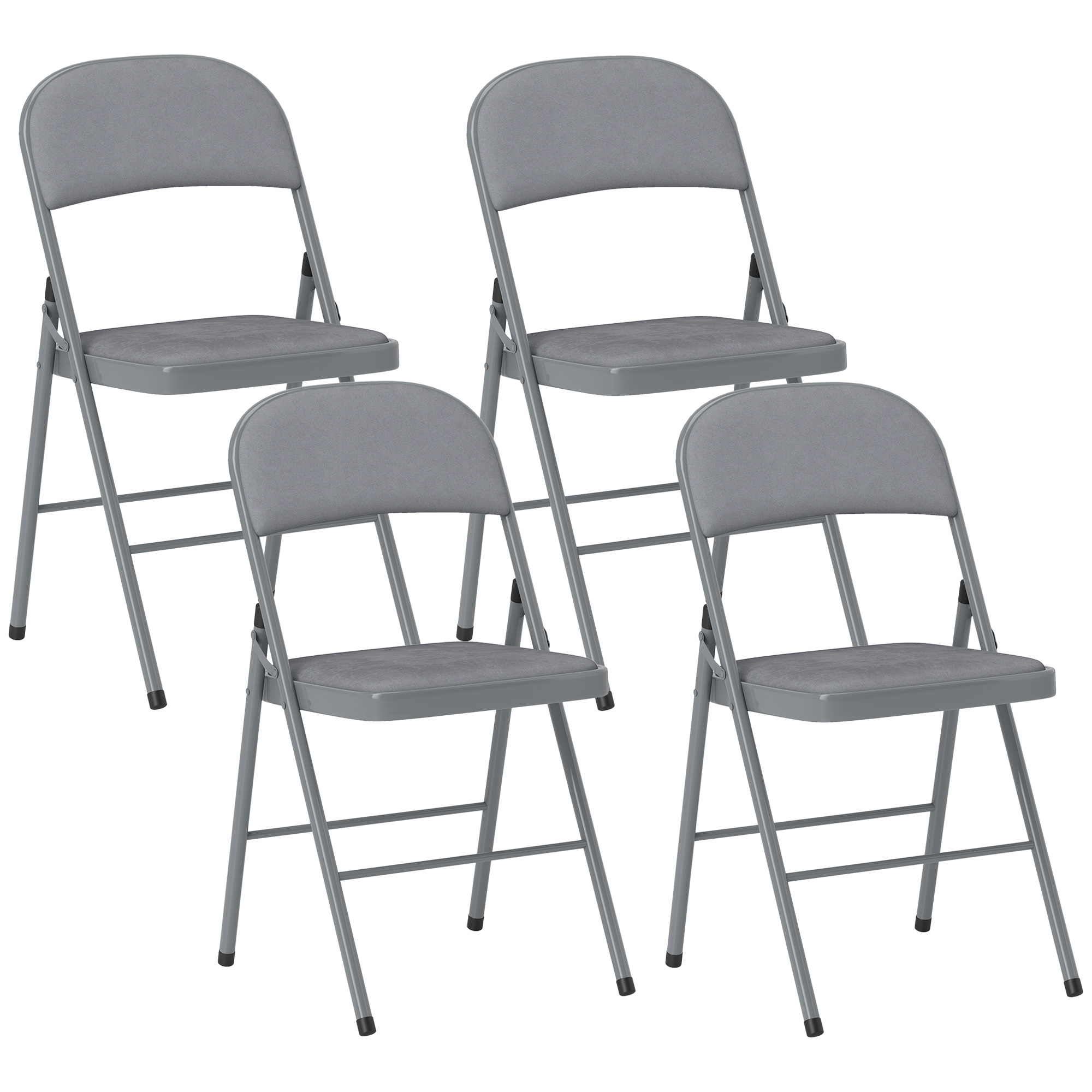 Solero Light Grey Velvet Chair Set of 4 - 45cm - Life Essentials