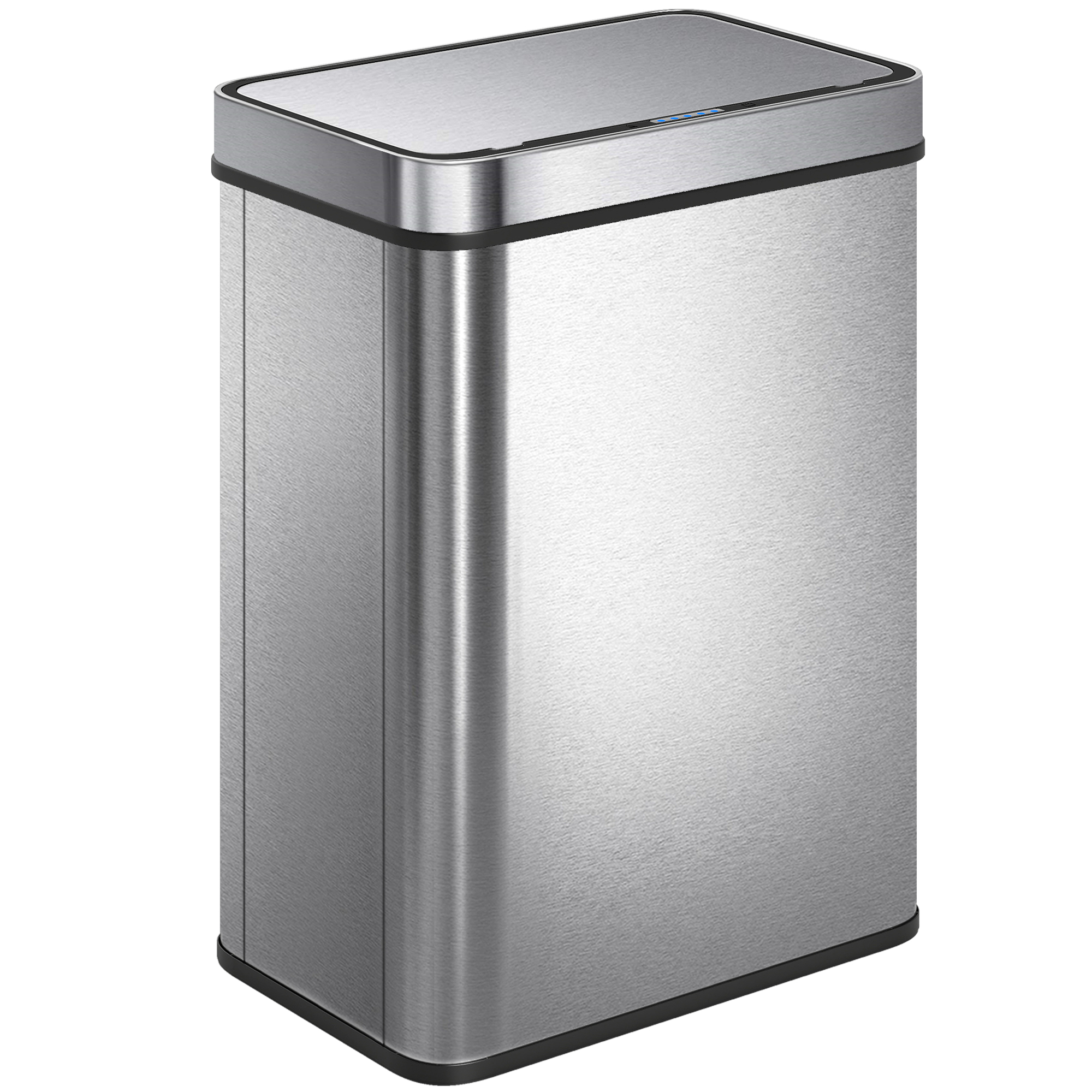 Camcrof Silver Stainless Steel Sensor Rubbish Bin 50L - 27cm - Life Essentials