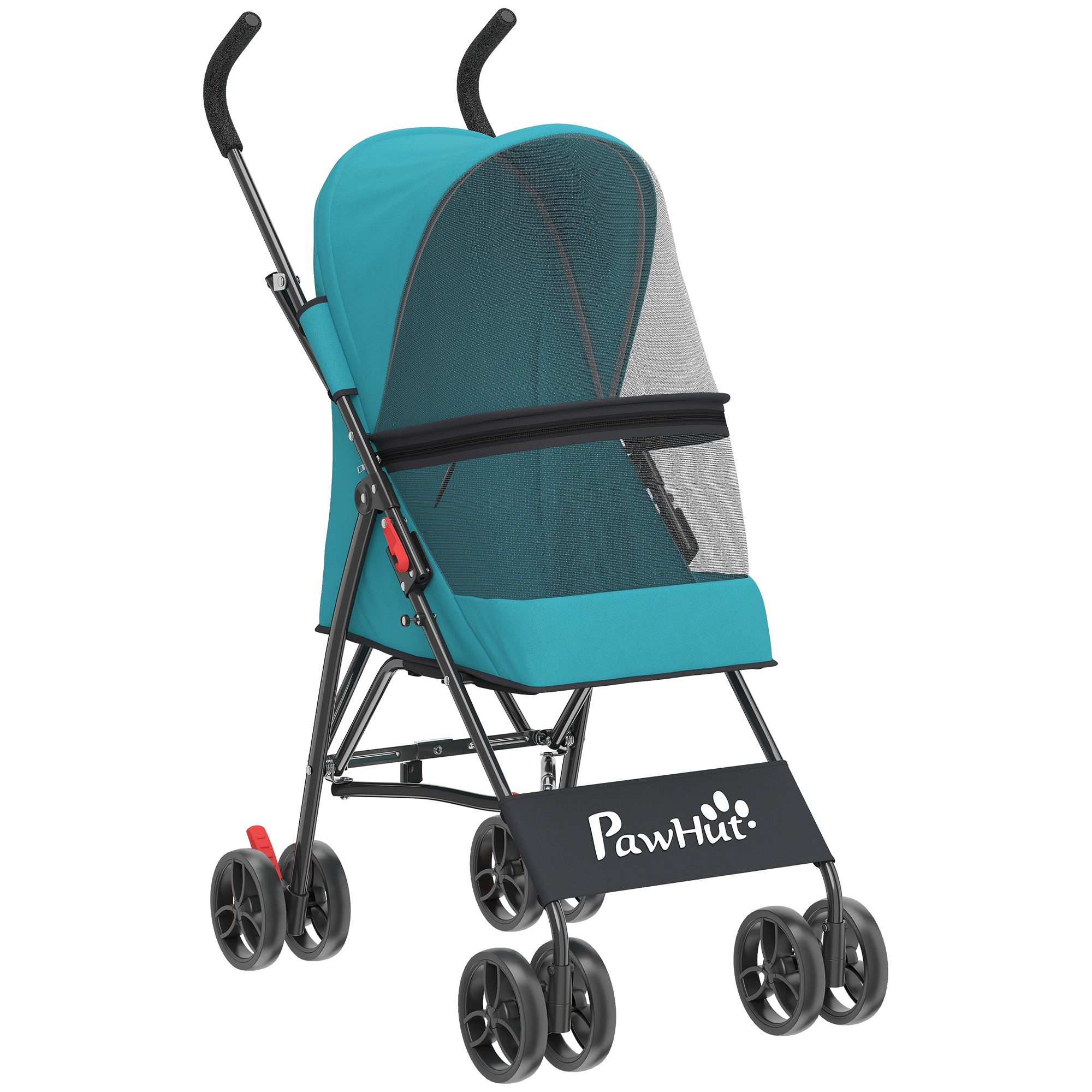Elmwick Dark Green Steel Pet Stroller - 44cm - Life Essentials
