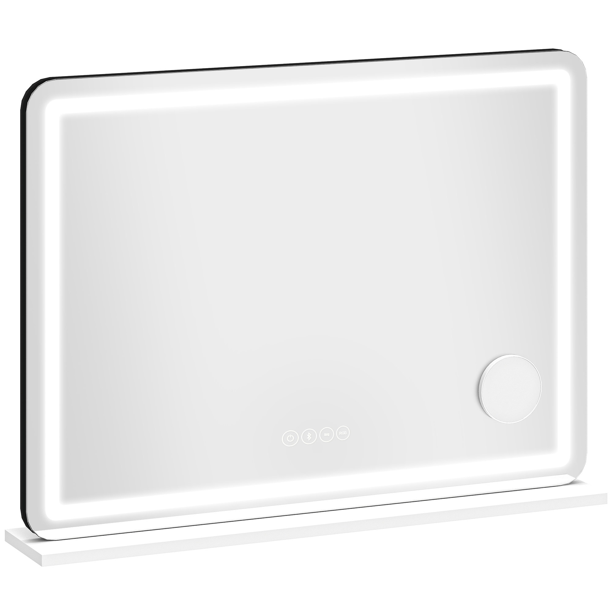 Foxero White Metal Wall Mirror - 80cm - Life Essentials