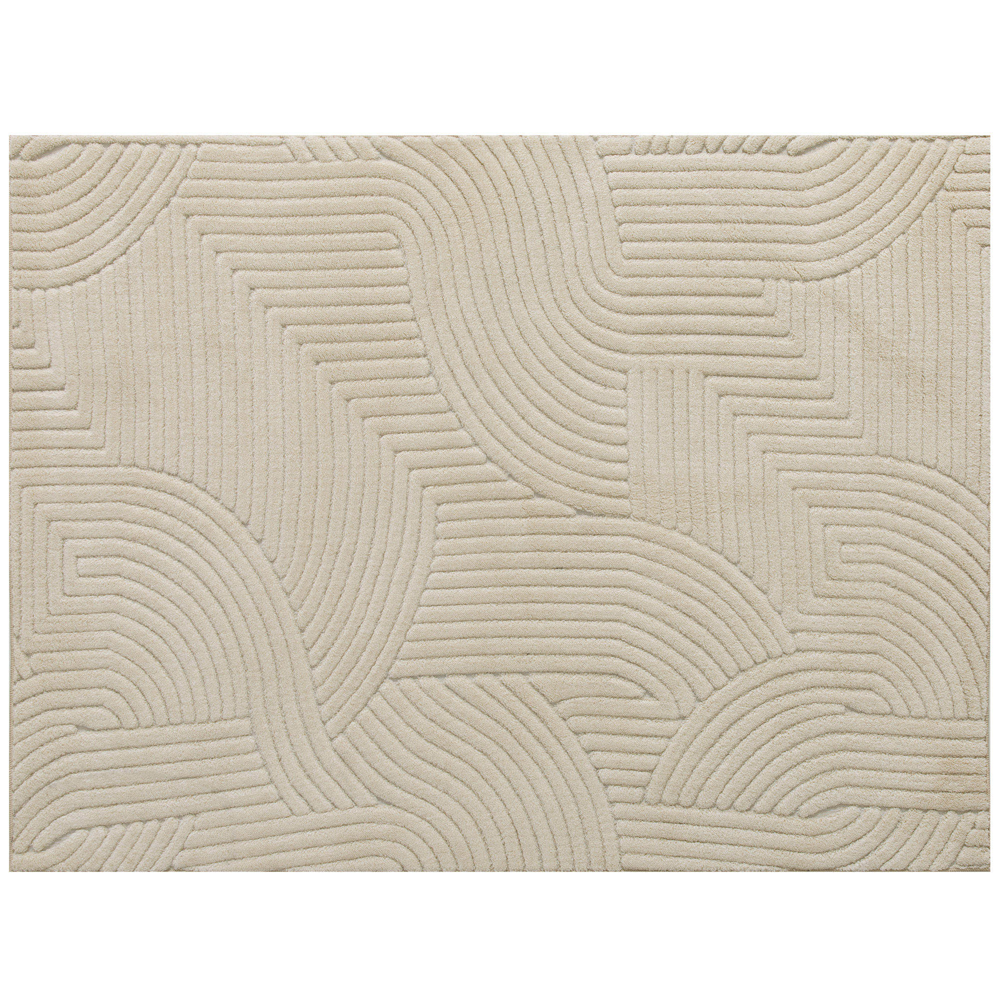 Primoor Cream Polyester Rug - 160cm - Life Essentials