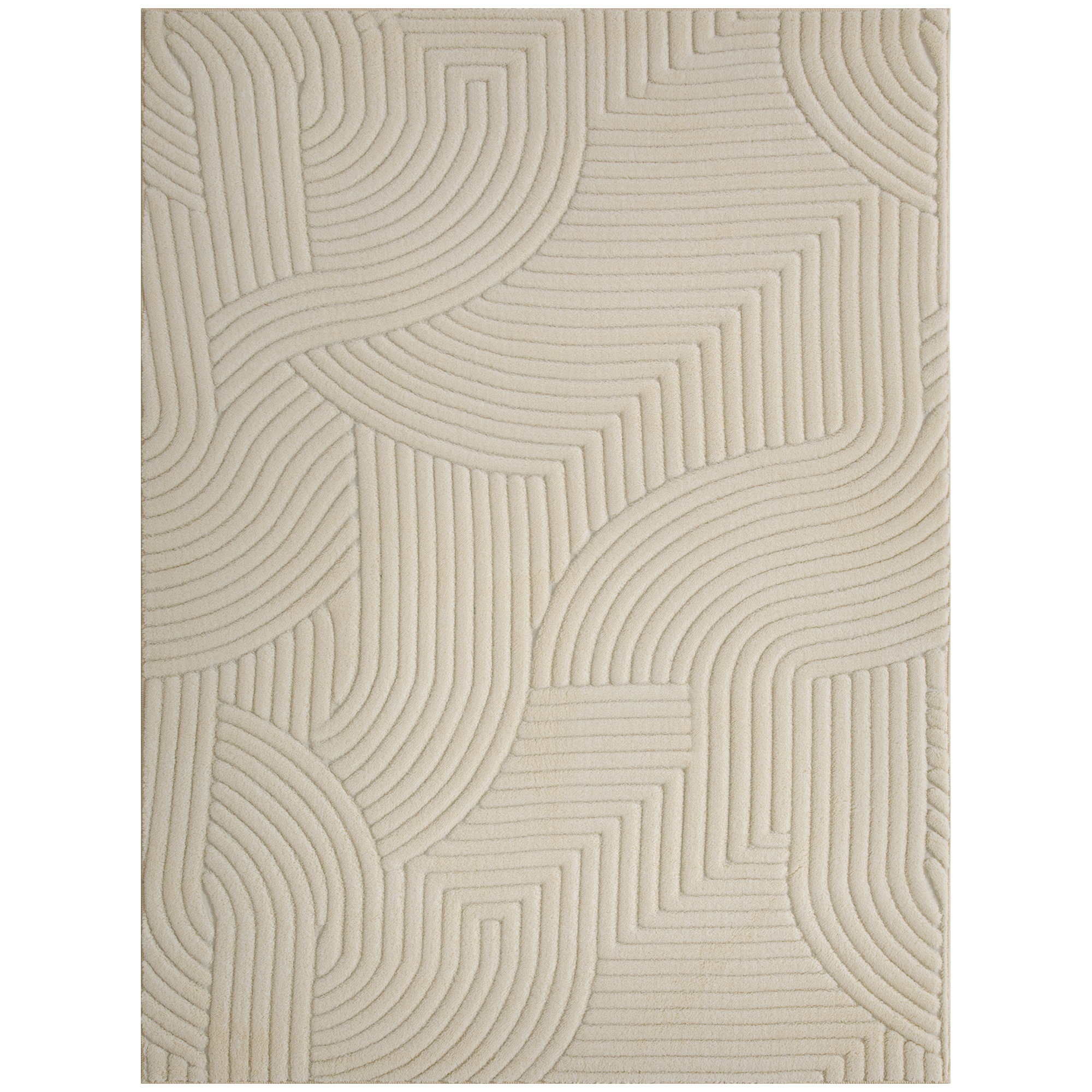 Primoor Cream Polyester Rug - 120cm - Life Essentials