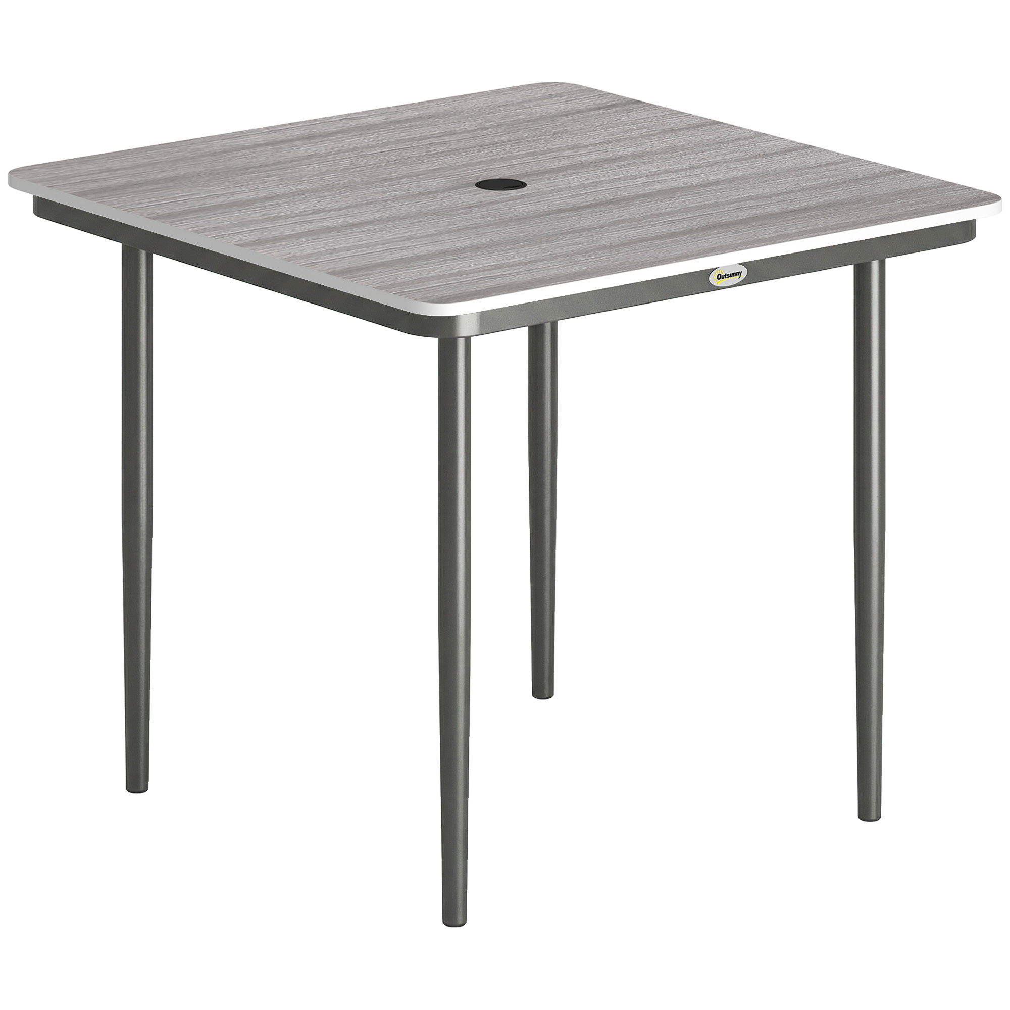 Faicote Light Grey Metal Dining Table - 85cm - Life Essentials