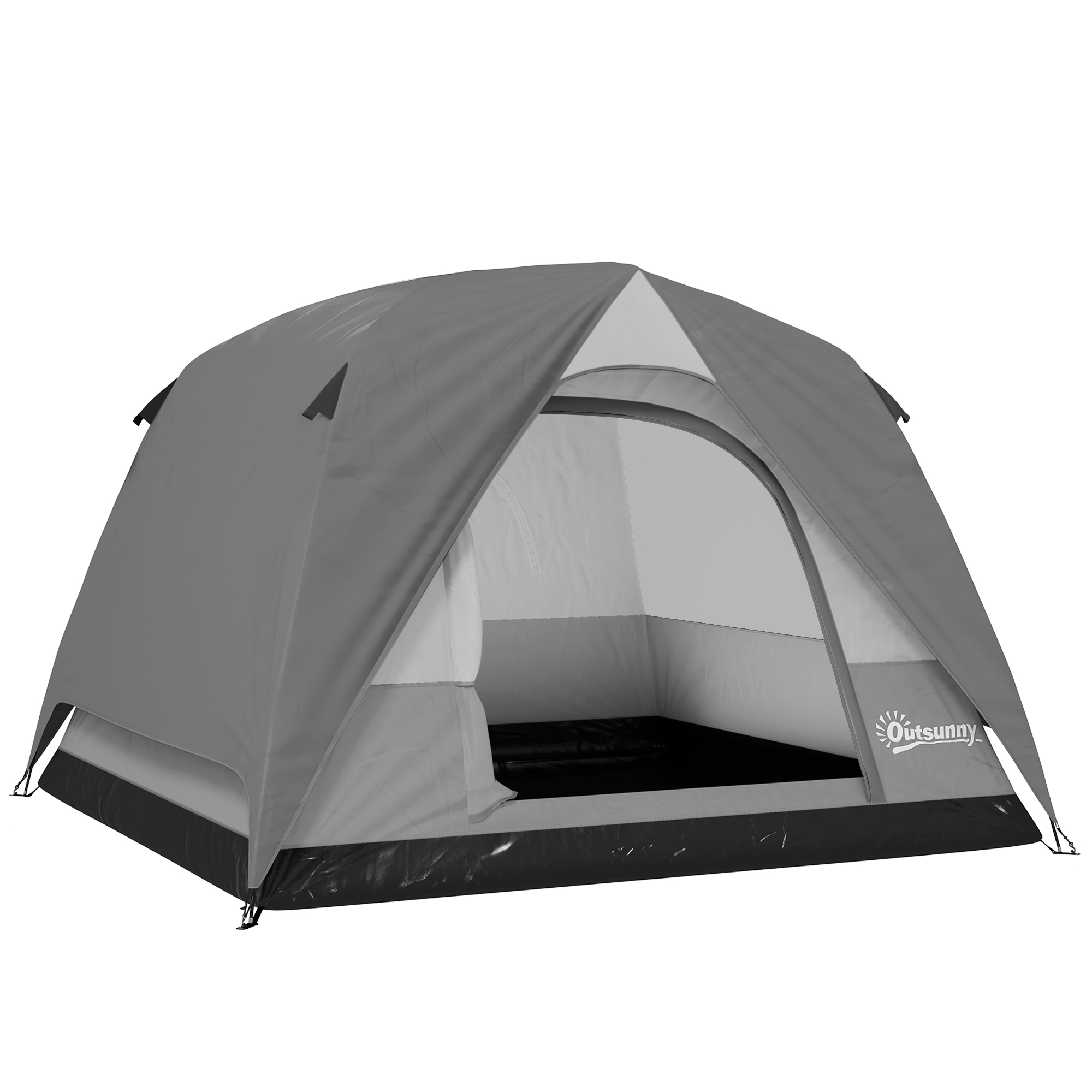 Yorbury Light Grey PE Camping Tent - 200cm - Life Essentials