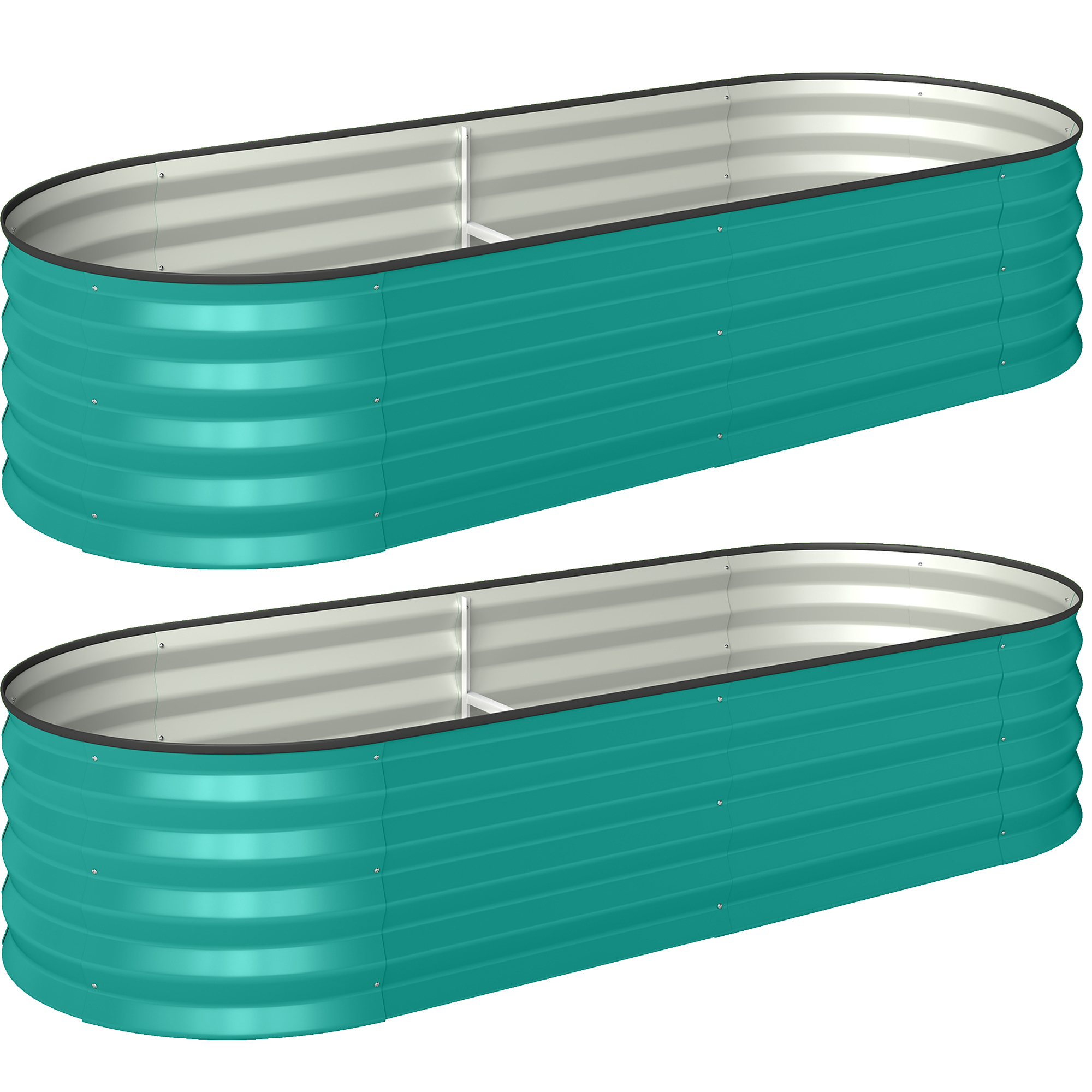 Norford Green Steel Planter Set of 2 - 150cm - Life Essentials