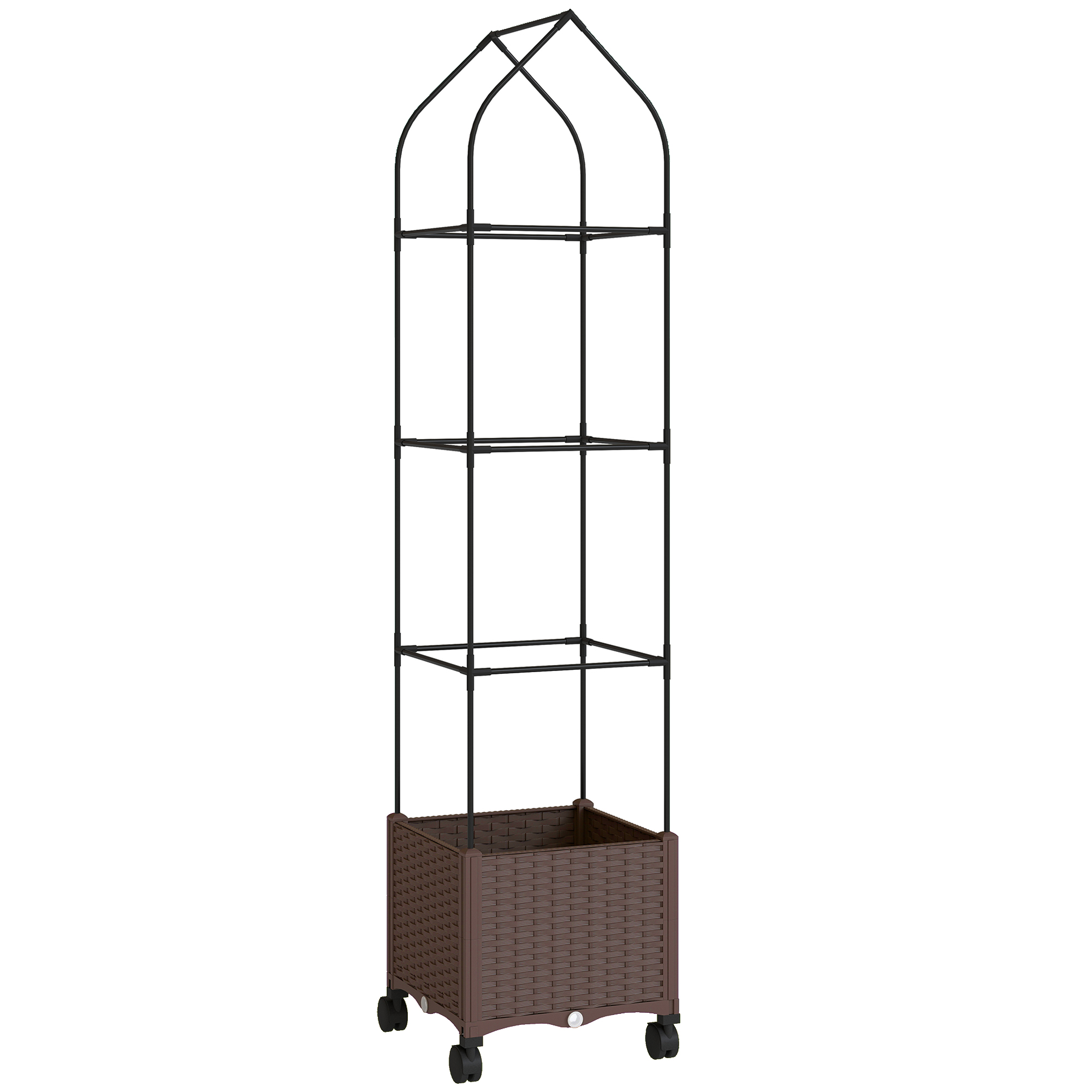 Brown PP Planter - 40cm - Life Essentials