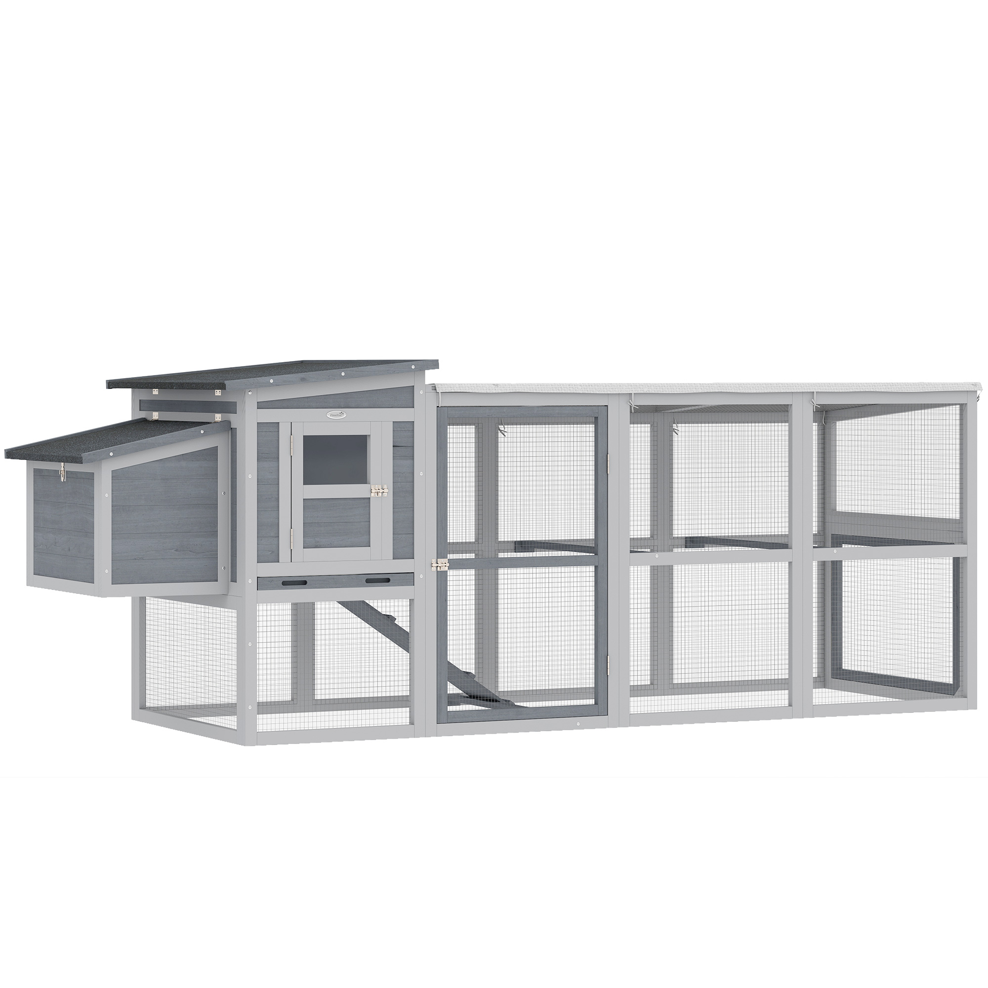 Solona Grey Metal Chicken Coop - 82cm - Life Essentials