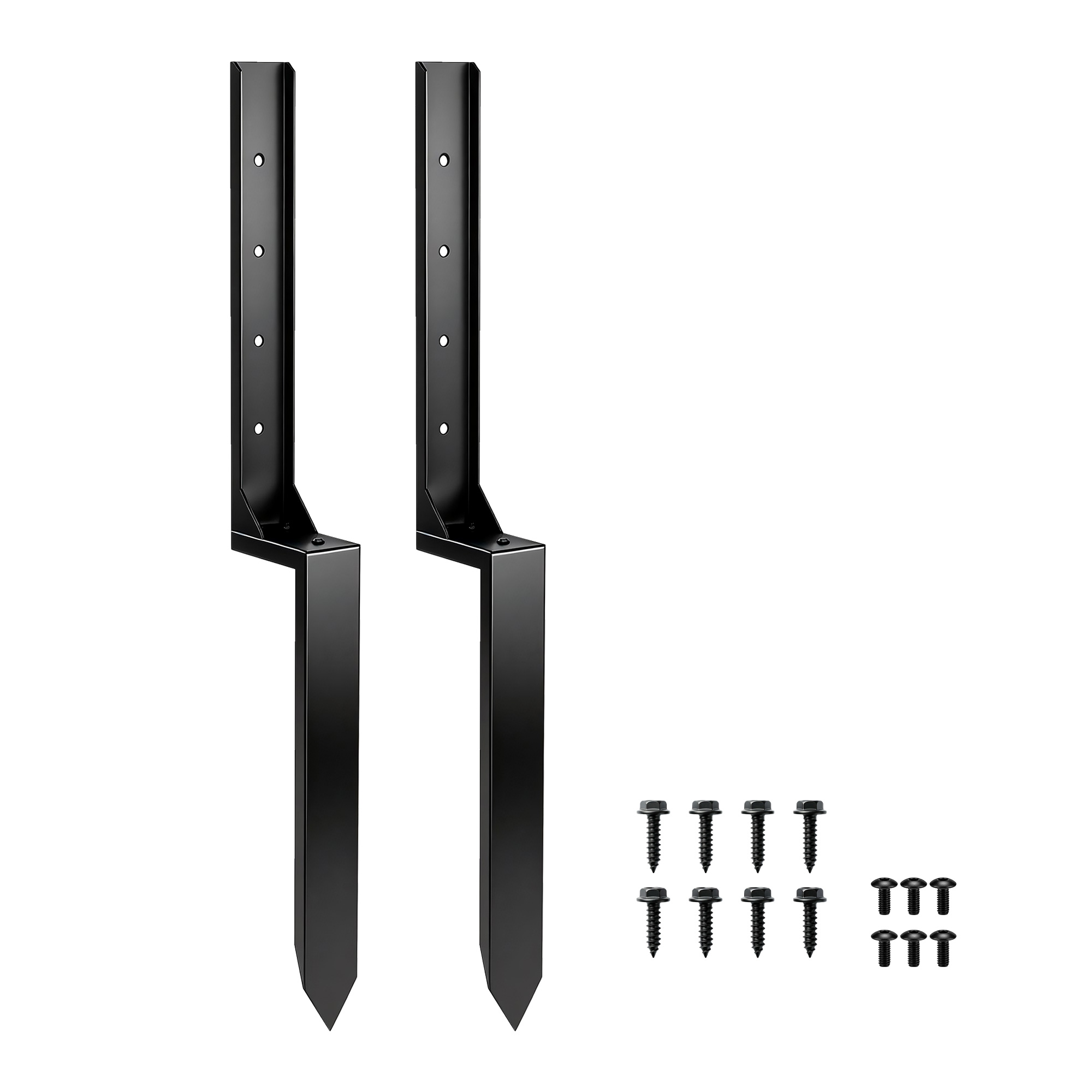 Evoona Black Metal Fence Post Repair Kit - 5.5cm - Life Essentials