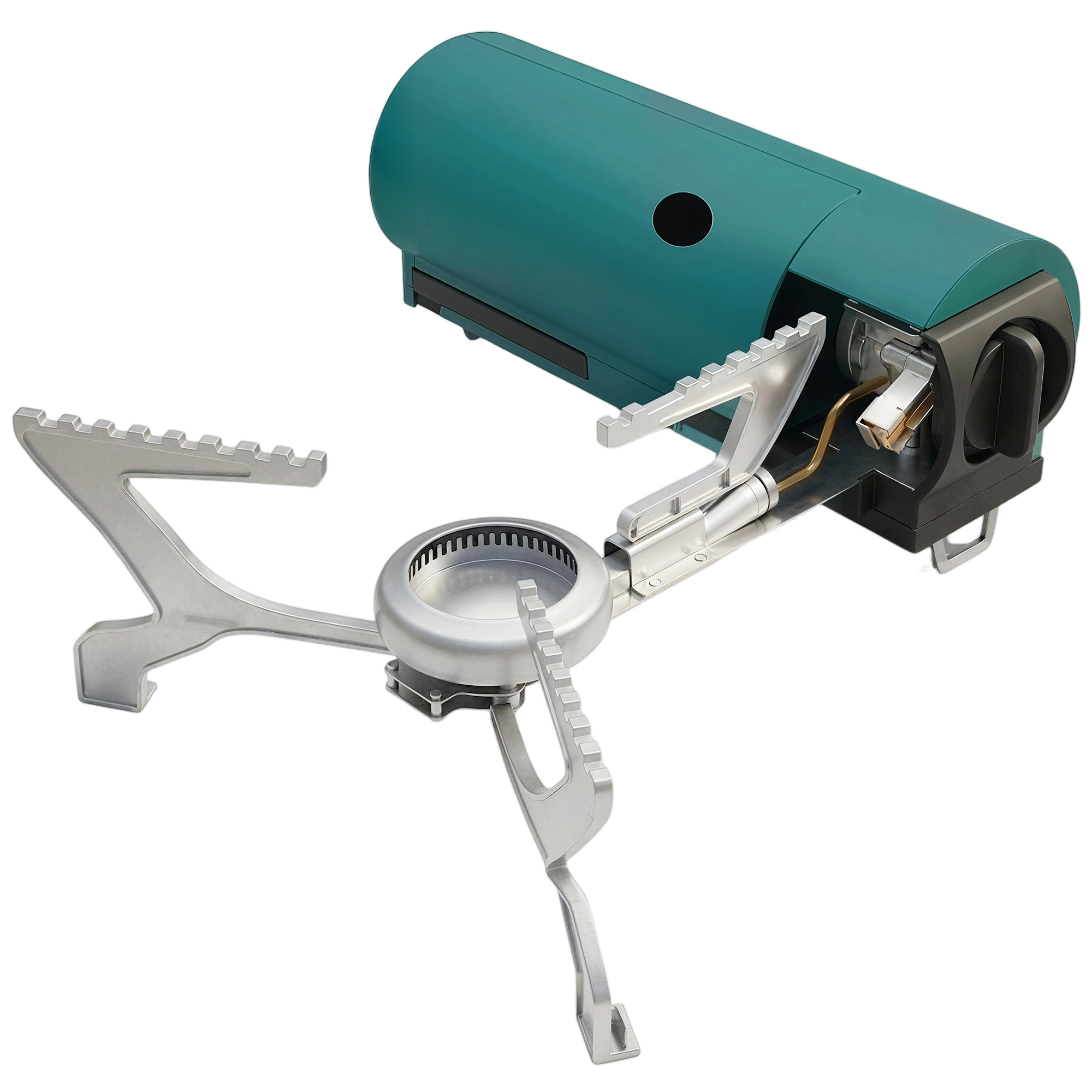 Ivyar Green Stainless Steel Barbecue Foldable Camping Stove - 28.5cm - Life Essentials