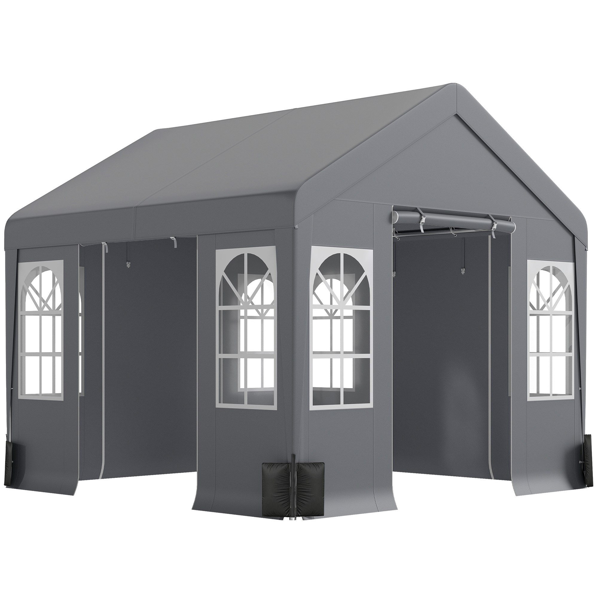 Belmoor Grey Steel Gazebo 3x3m Party Tent - 300cm - Life Essentials