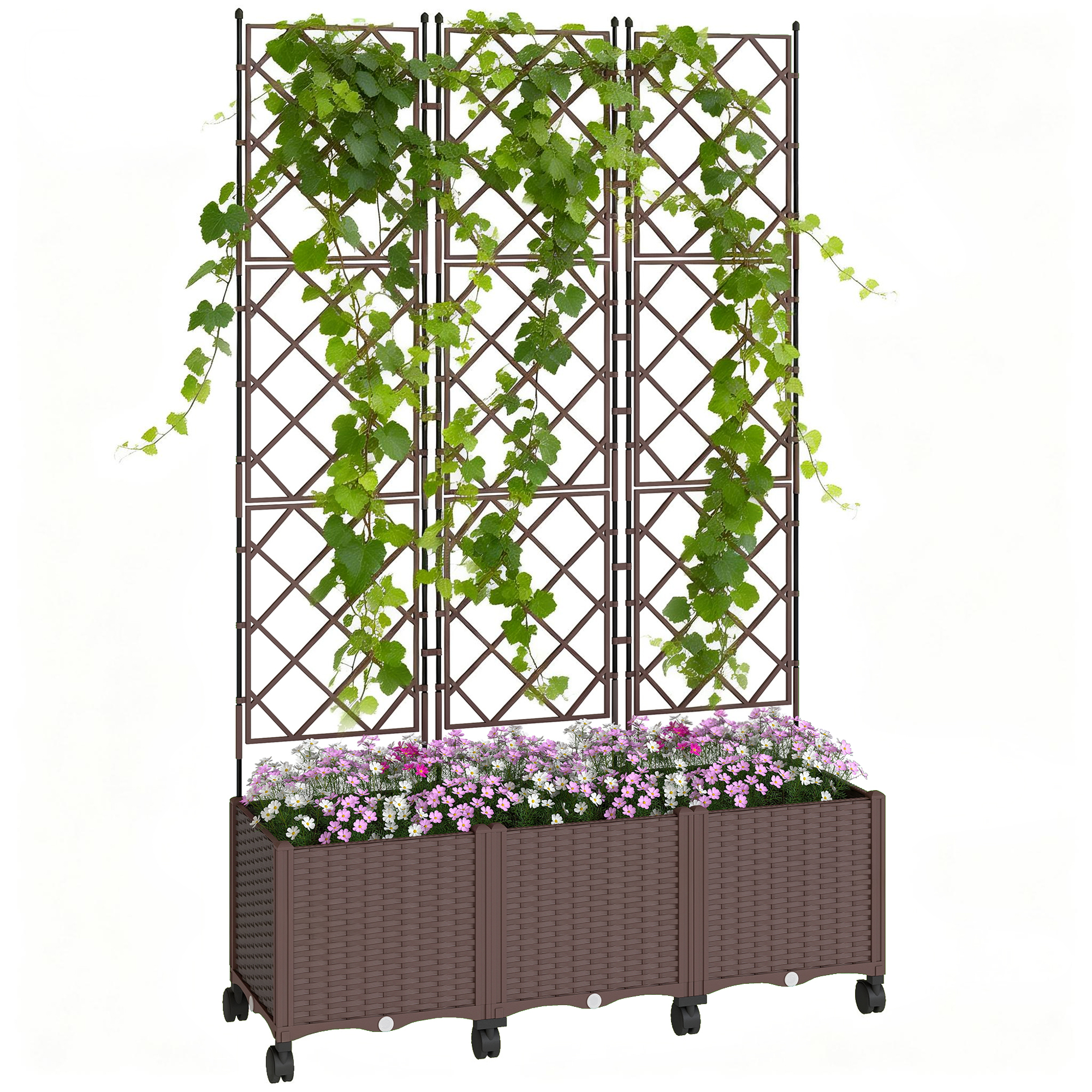 Serion Brown PP Planter - 40cm - Life Essentials