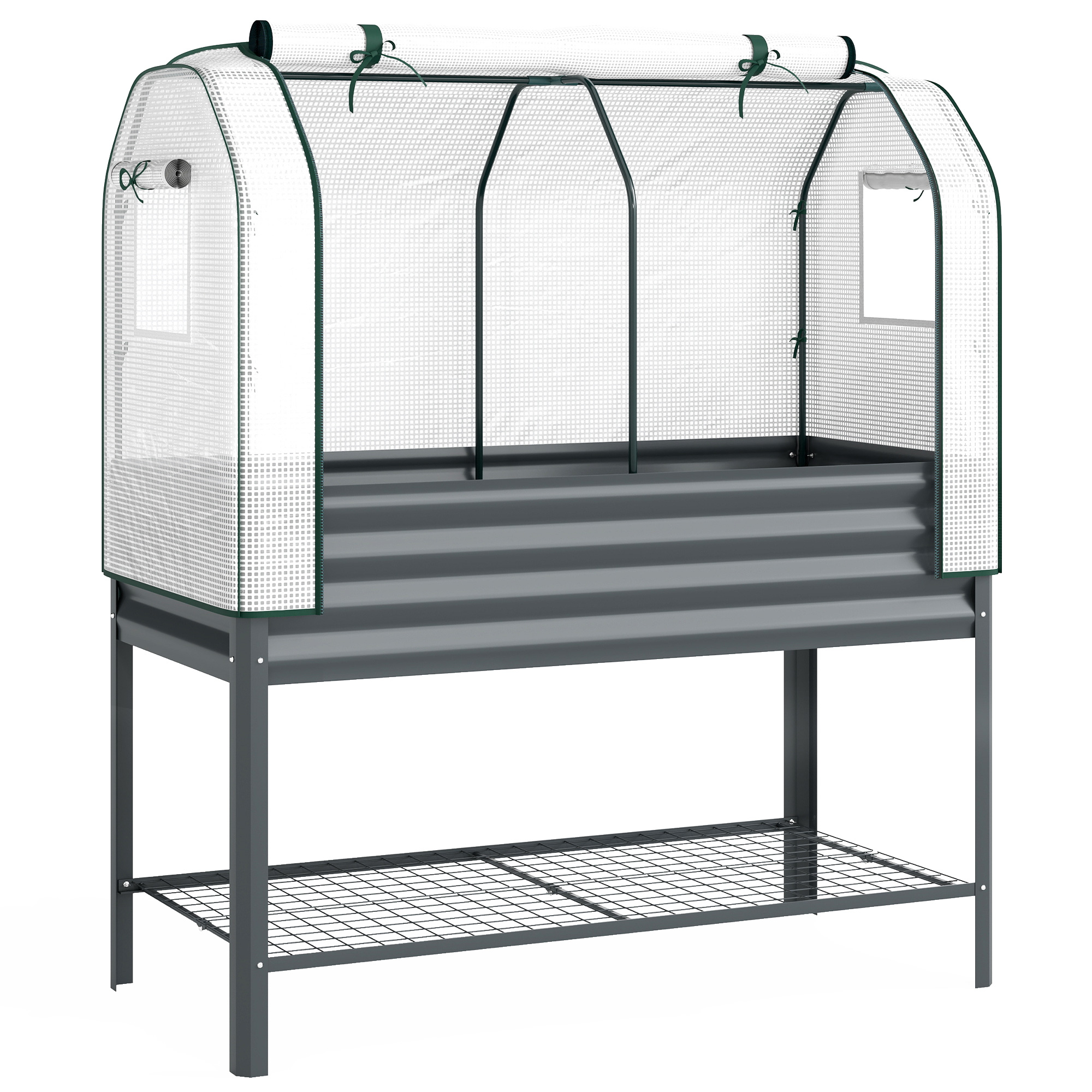 Serel Dark Grey Metal Planter - 55cm - Life Essentials