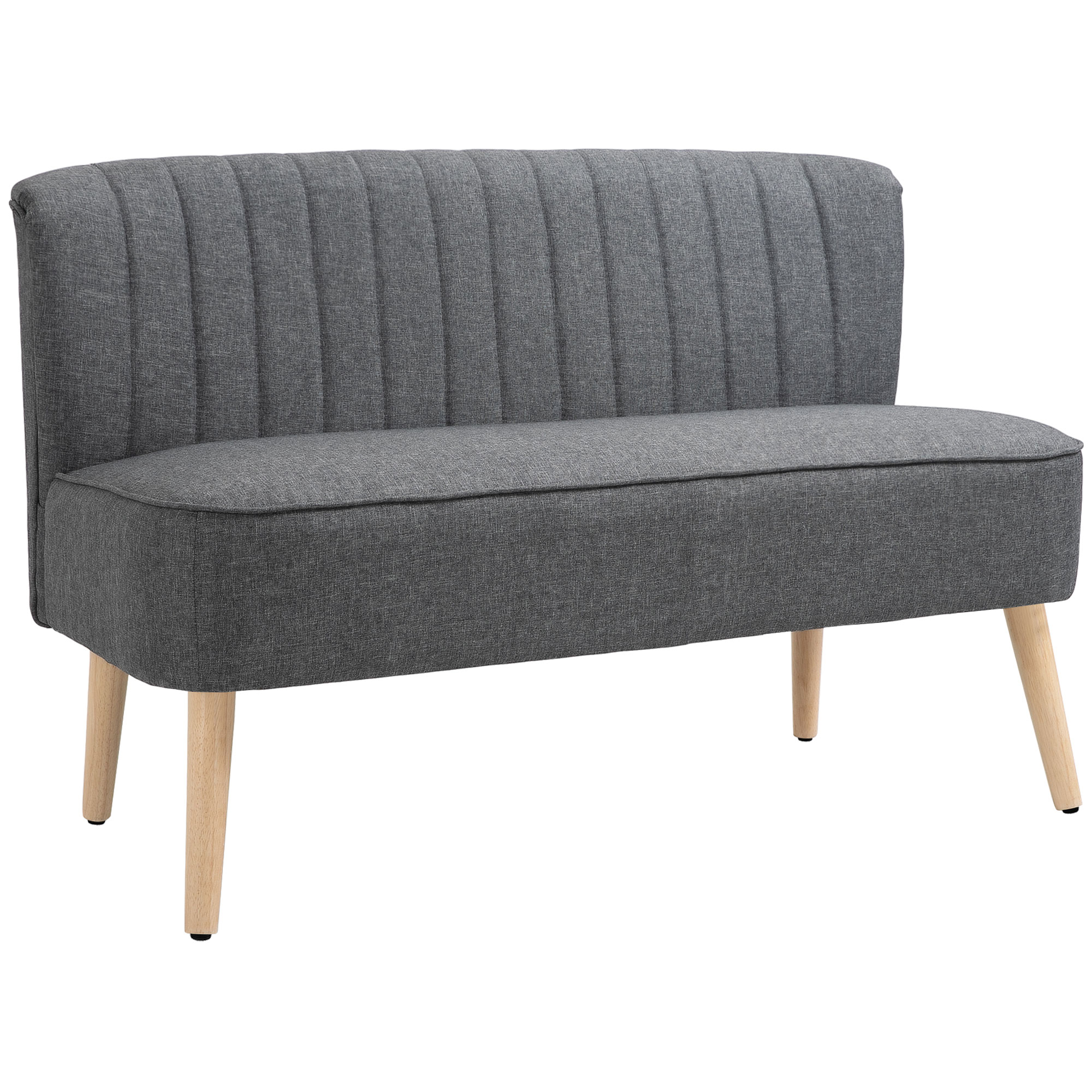 Rosmont Wood 2 Seater Sofa - Grey - Life Essentials