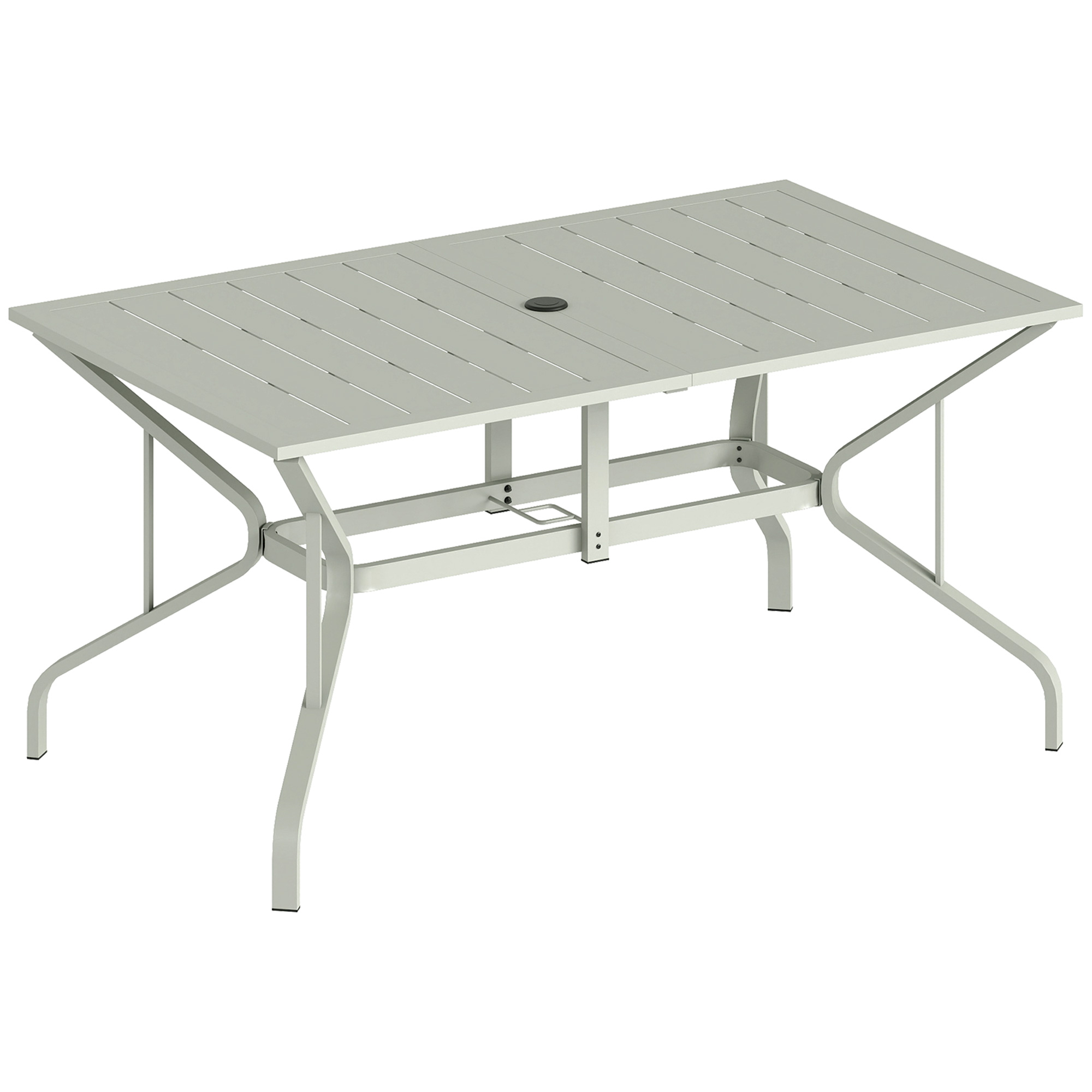 Oakcarr Light Grey Steel Dining Table - 90cm - Life Essentials