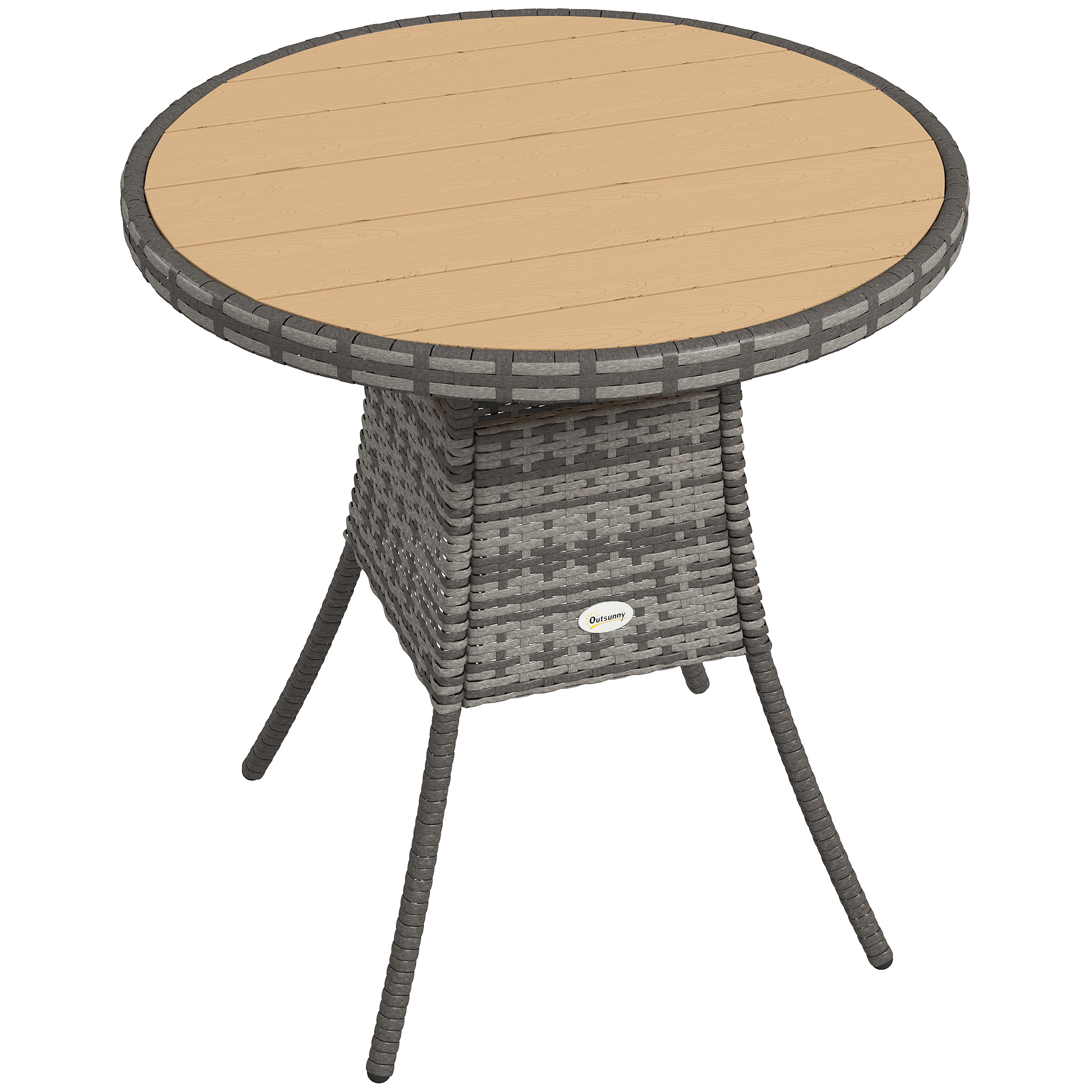 Marton Natural PE Rattan Garden Table - 70cm - Life Essentials
