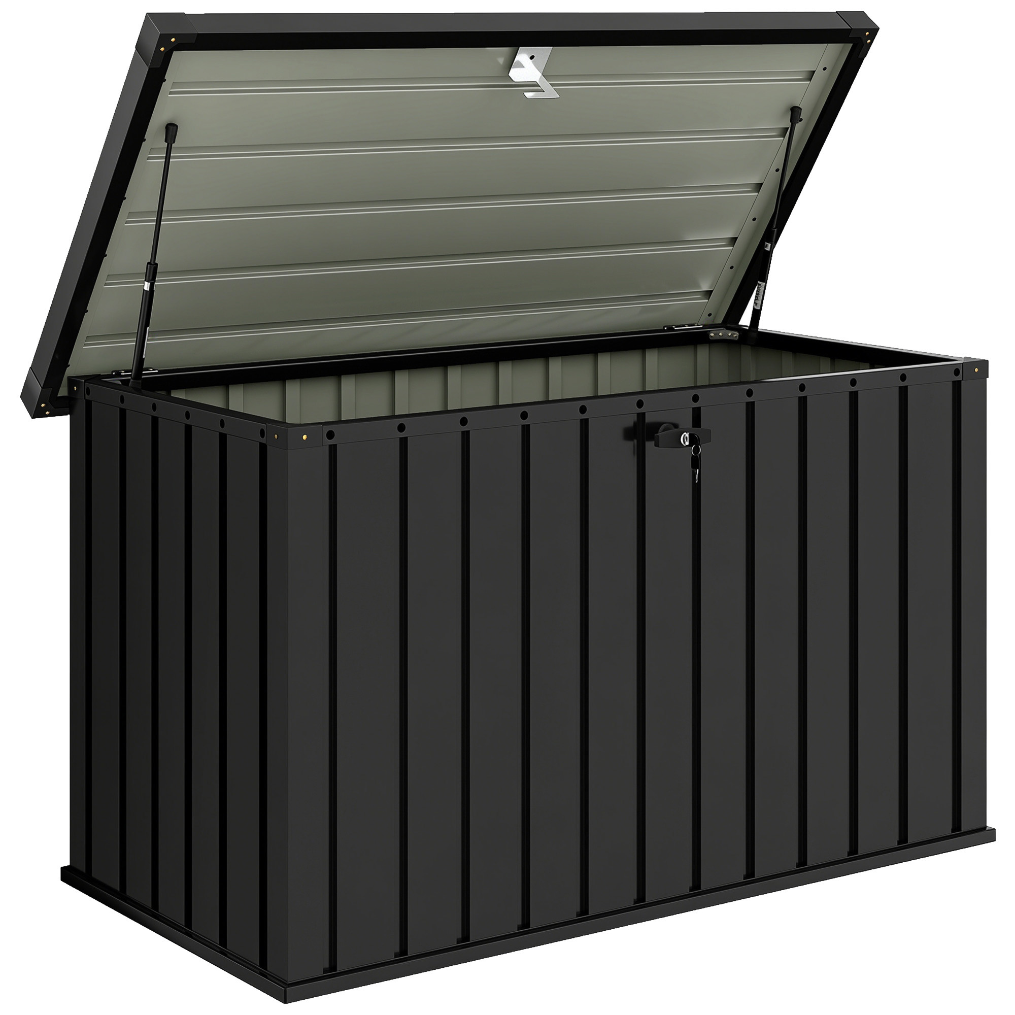 Black Steel Storage Box - 124cm - Life Essentials