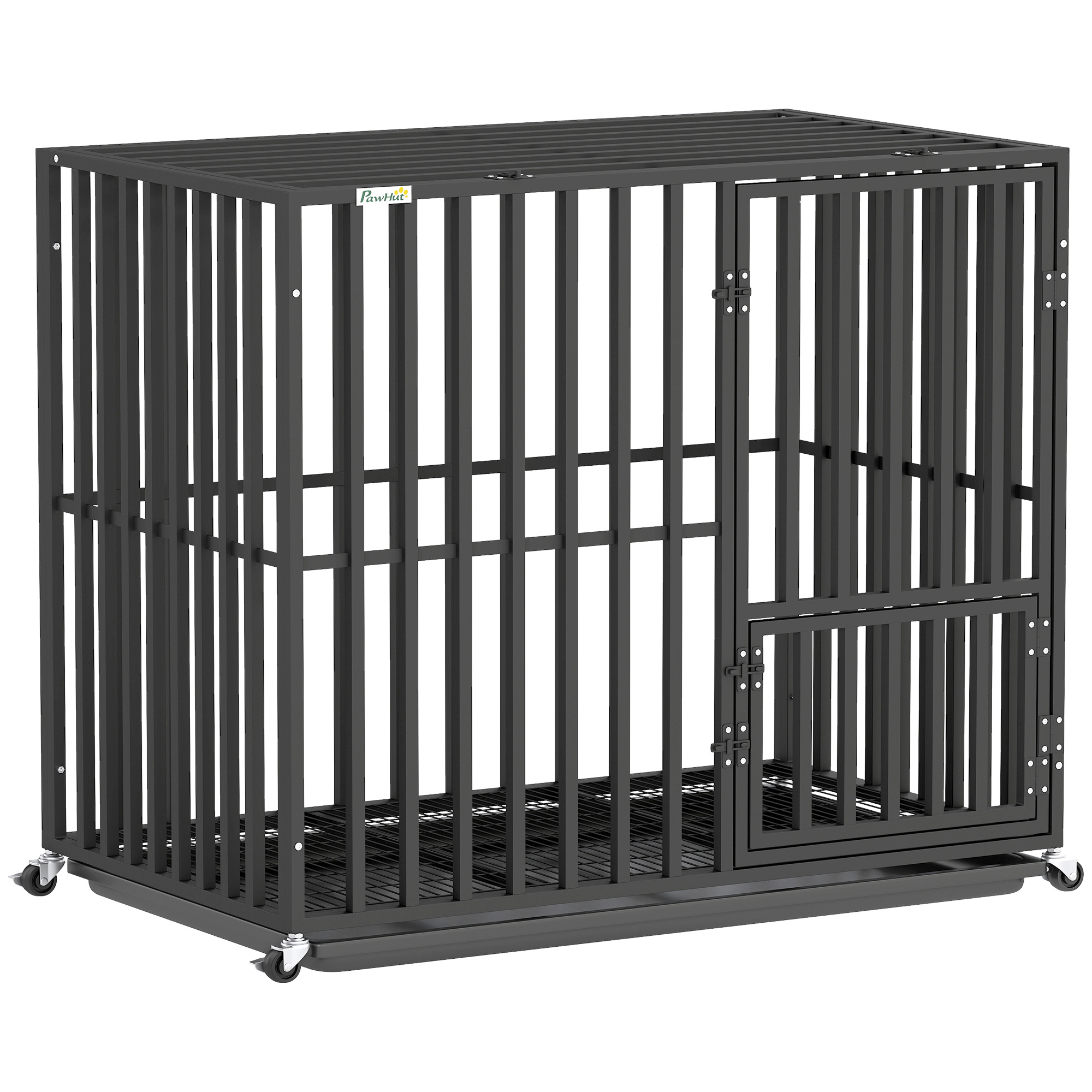 Harheir Black Steel Pet Cage - 57cm - Life Essentials